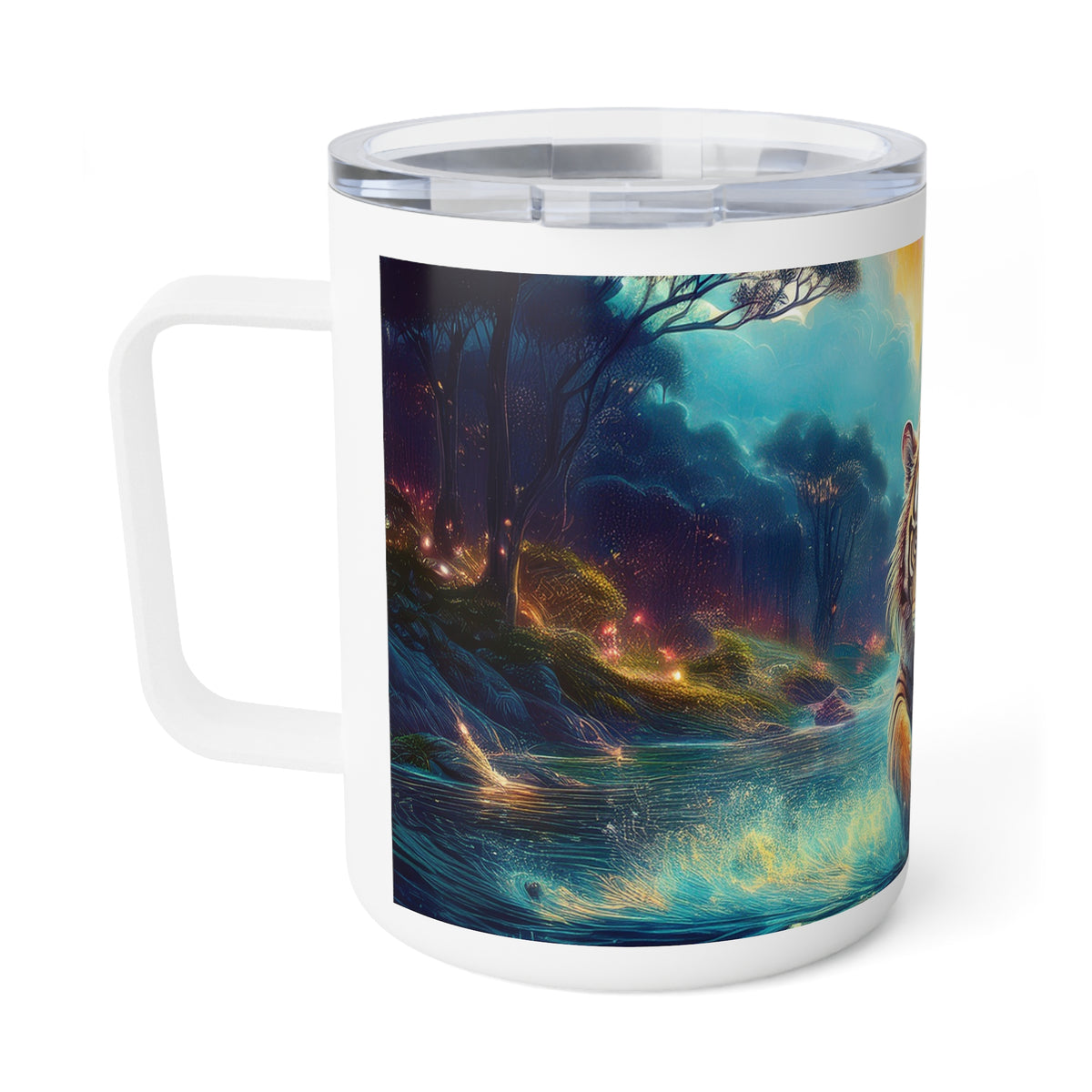 19 Art Design Insulated Coffee Mug Clear Lid 10oz Insulated Coffee Mug 10oz
