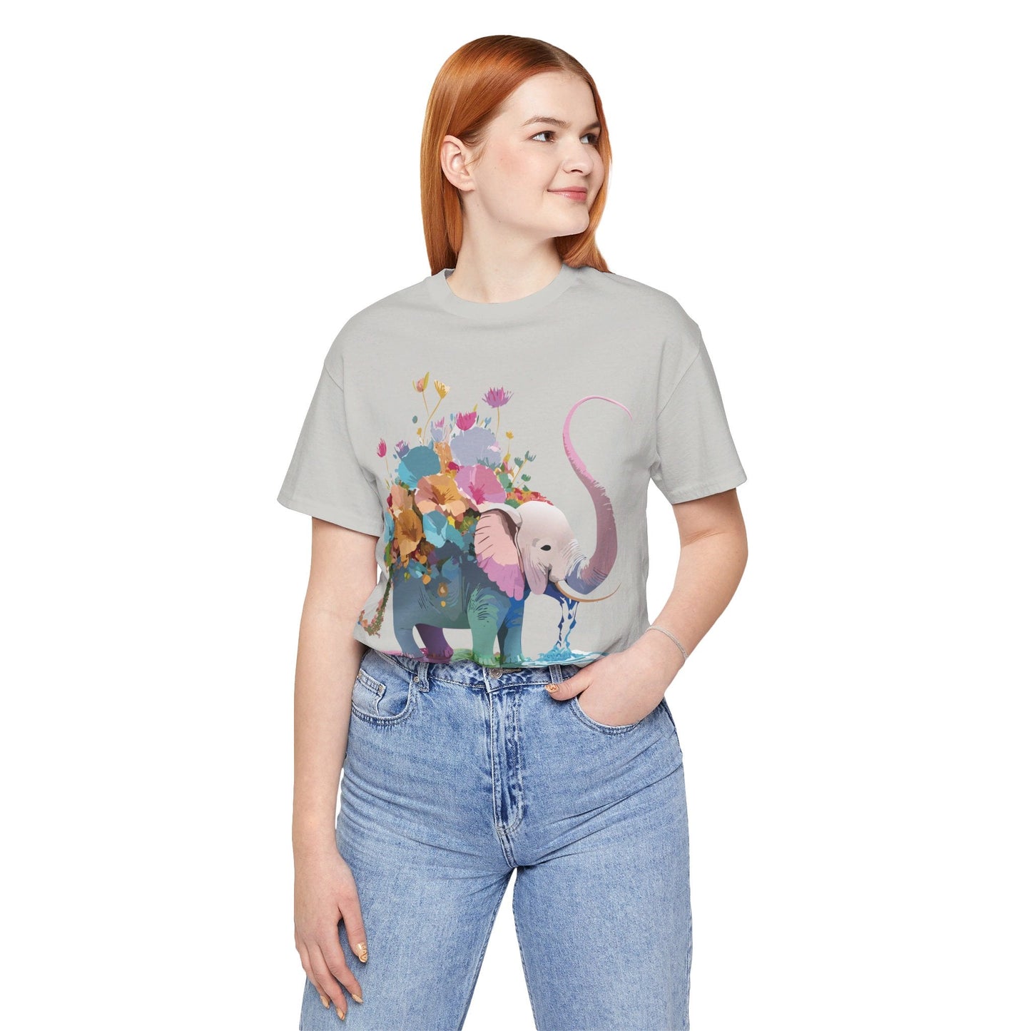 Adelpha Elephant Graphic Tee Unisex Short Sleeve Vintage Inspired Art Design Shirt