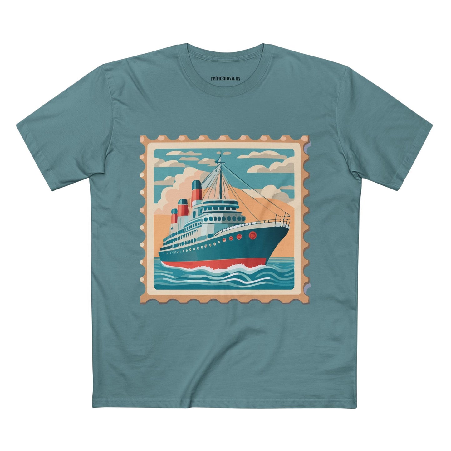 Stamp Shirt Postage Stamp Tee PS43 Unisex Premium Cotton Art Tee Retro2Nova Classic Art Collection