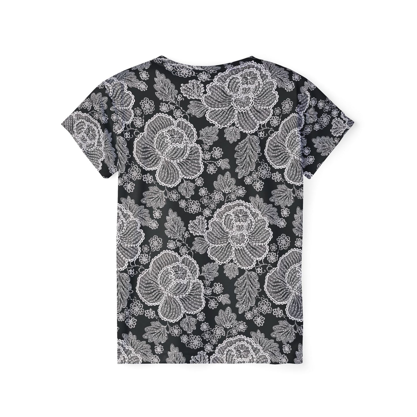 Lace Print Poly Shirt, Poly Shirt with Lace Print, Lace Shirt 33