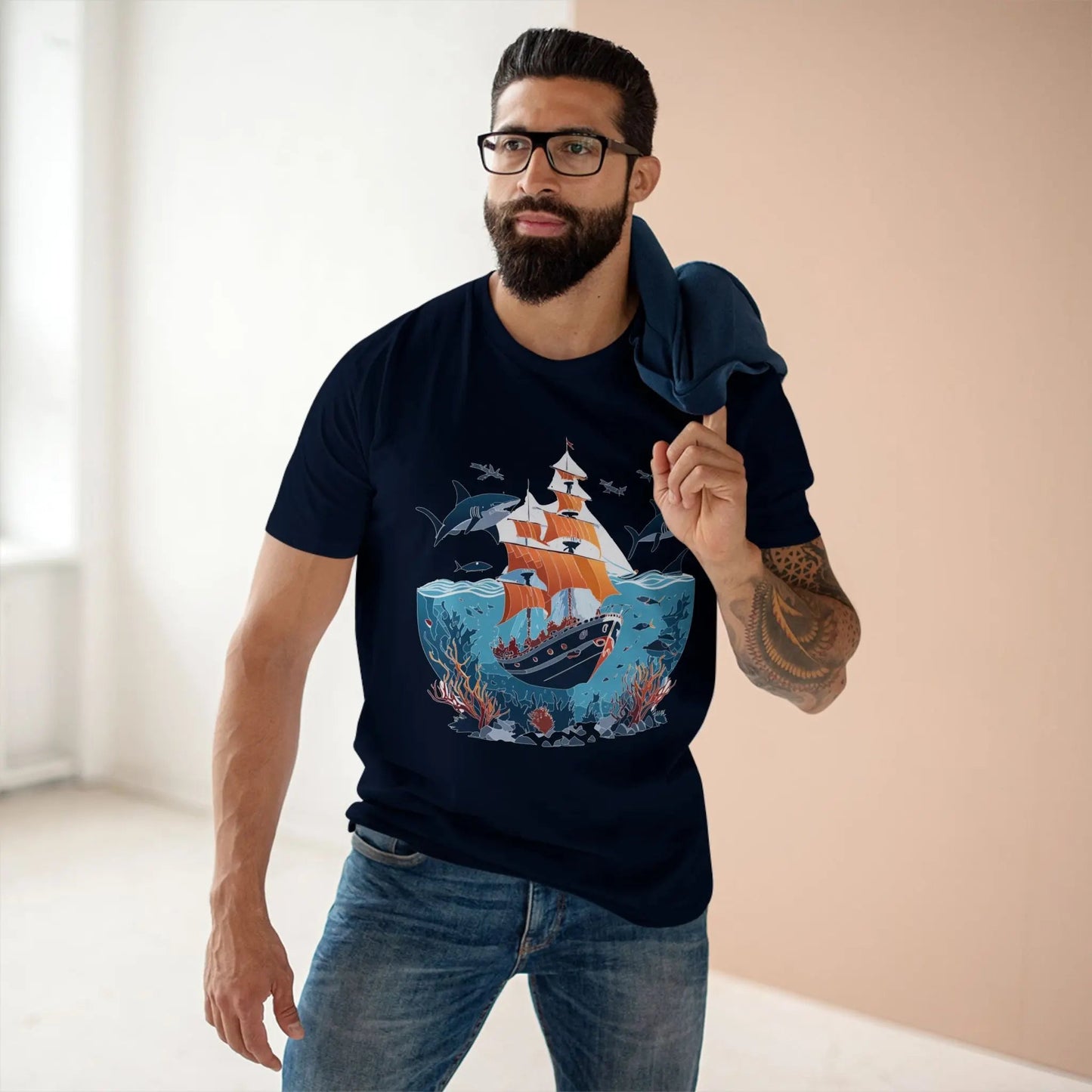 Ocean Coast Graphic Unisex 100 Cotton Staple Tee 22