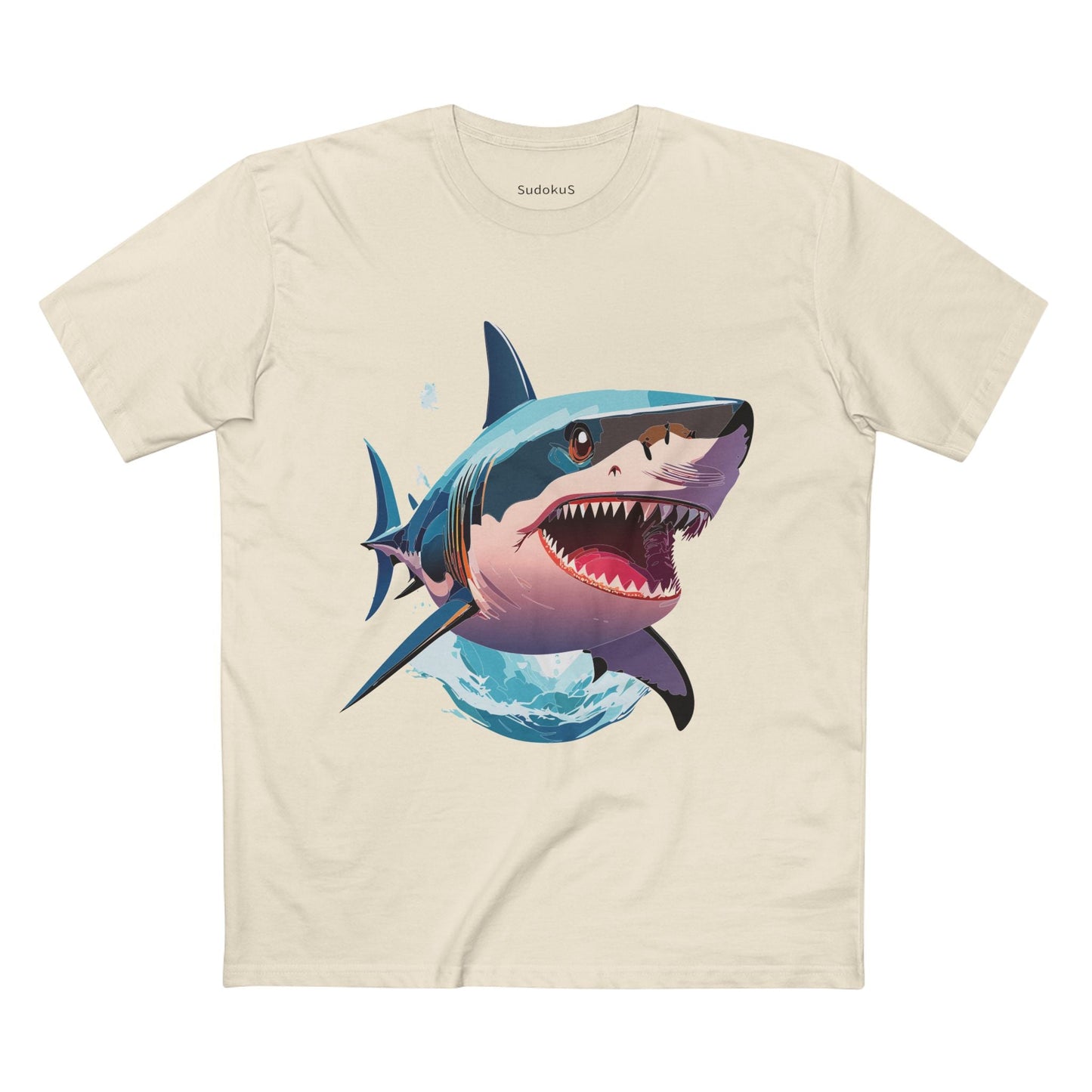 Shark Graphic Unisex 100 Cotton Staple Tee with Animal Design Artwork 11