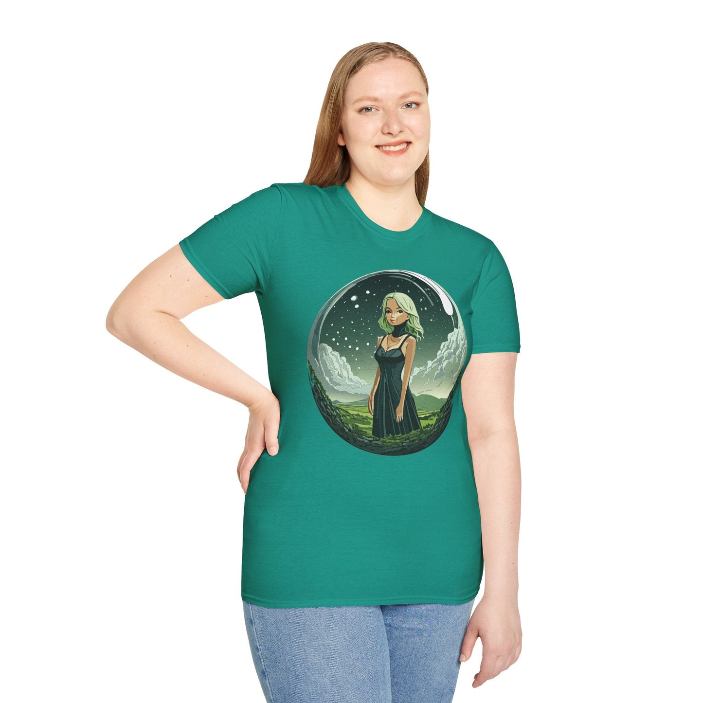 Womens Graphic T Shirt Art Design Tee Ladies Short Sleeve Softstyle 64000 Cotton Ring Spun
