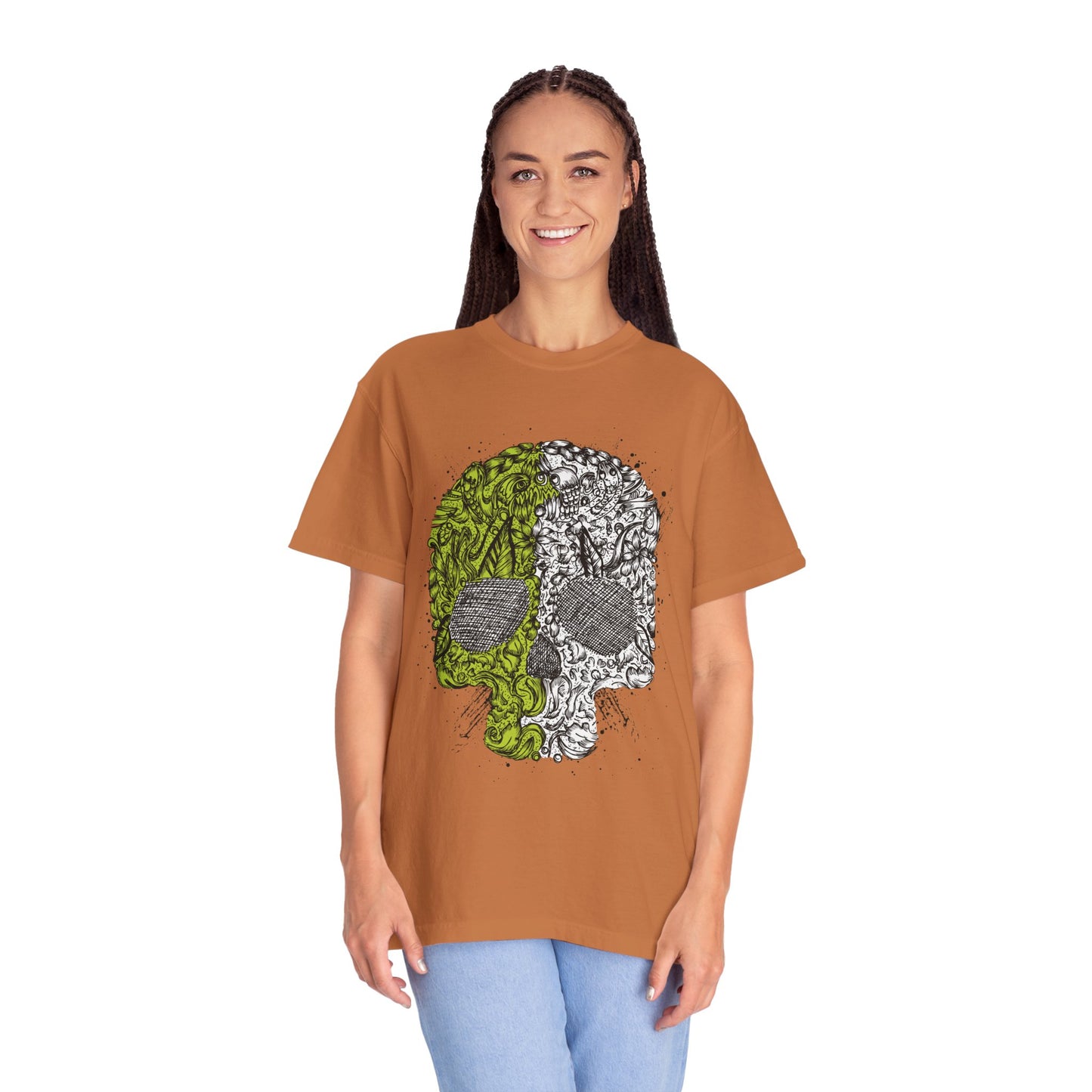 Unisex Cotton Tee Shirt with Skull