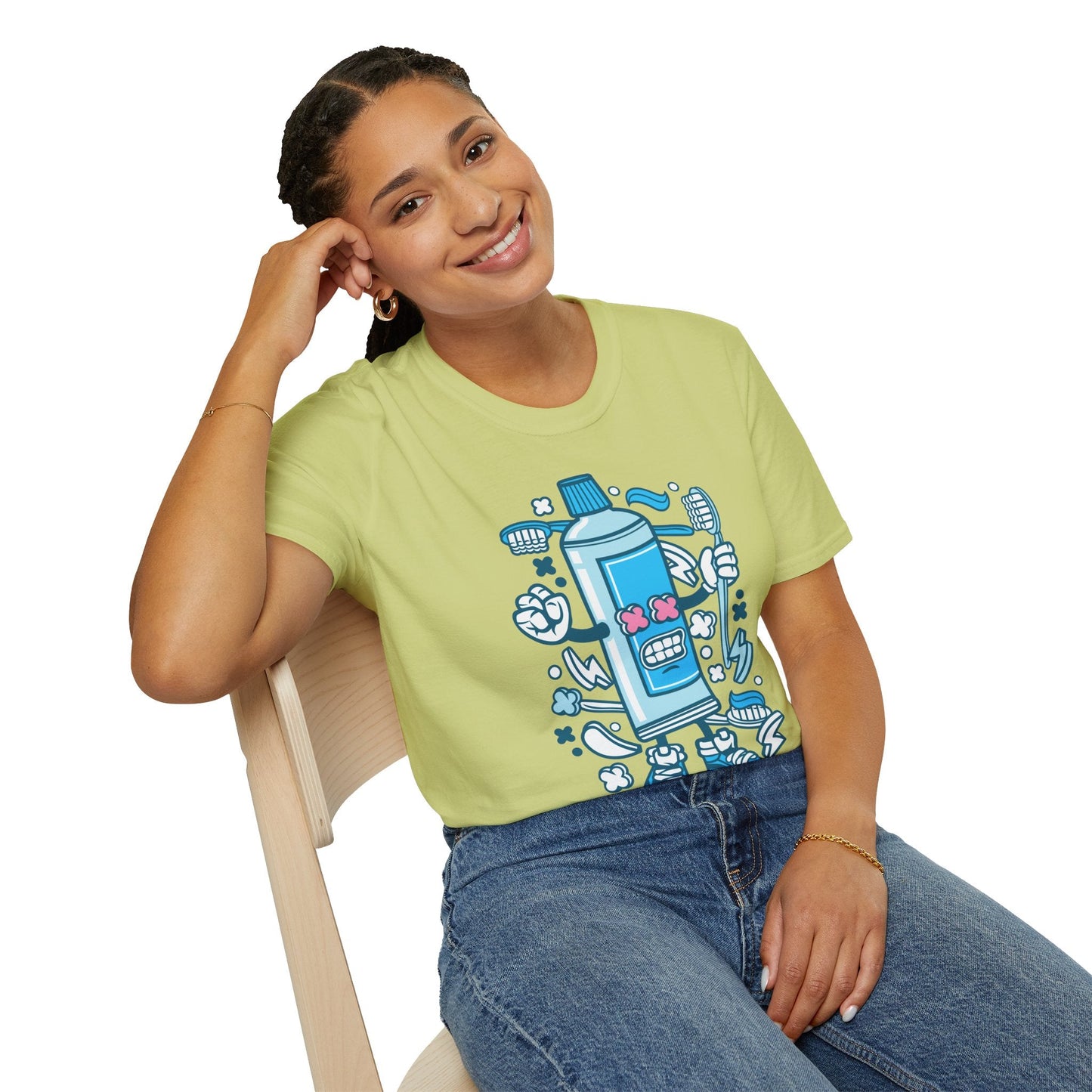 Cartoon Animation T Shirt Unisex Gildan Softstyle 64000 Tee With Fun Art Design Artwork