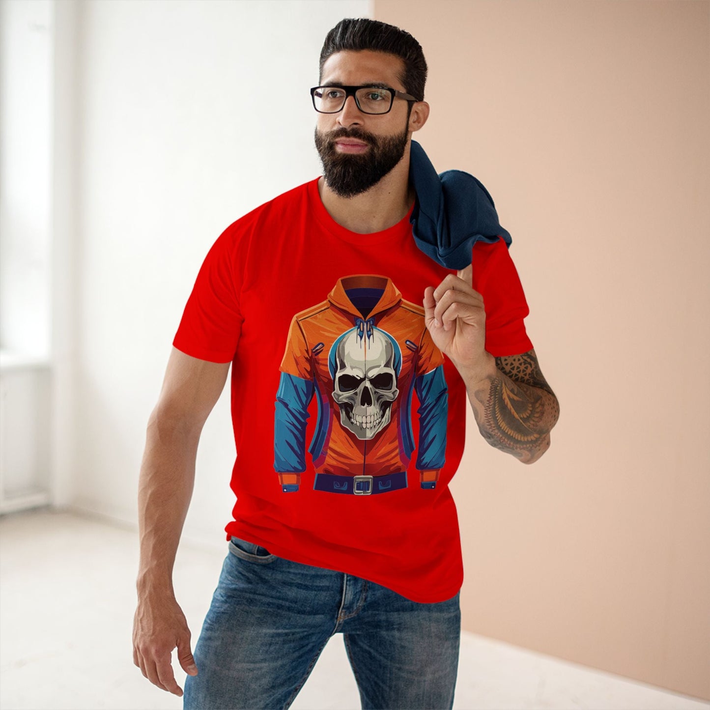 Skull And Skeleton Shirt Unisex Premium Cotton Tee Original Art Design Retro2Nova