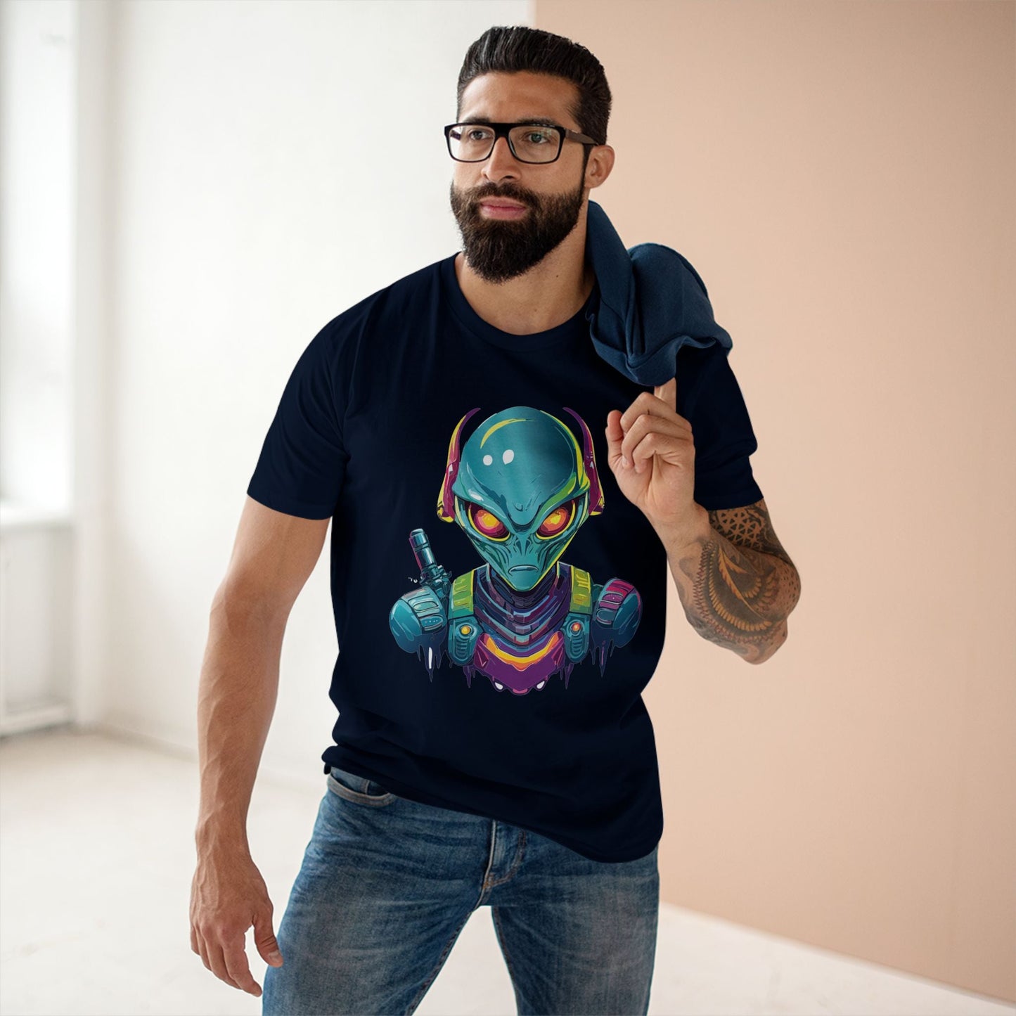 Aliens Graphic Unisex 100 Cotton Staple Tee 5