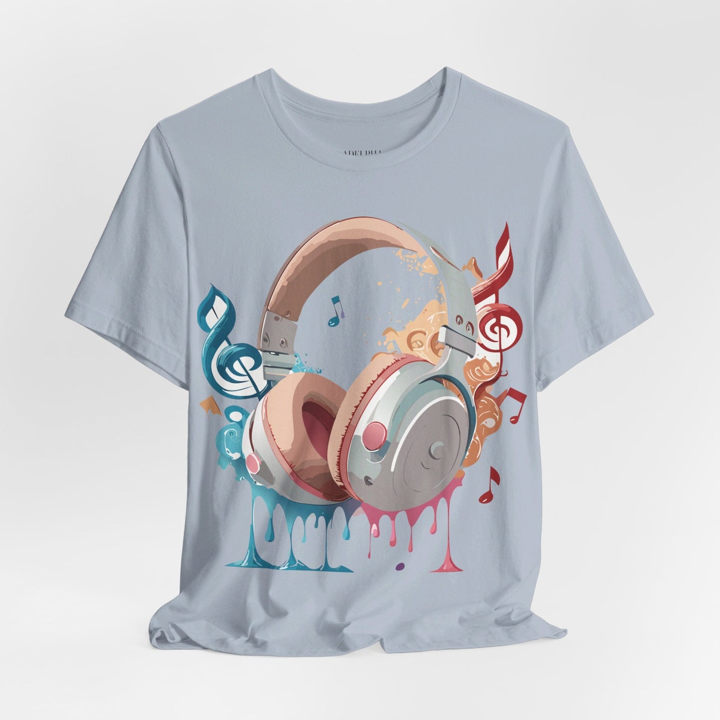 Music Graphic Unisex 100 Cotton Vintage Art with Musical Elements Tee 97