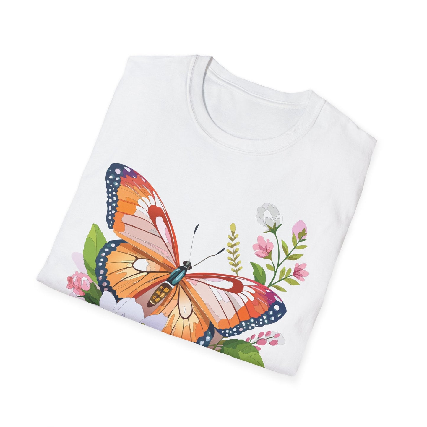 Butterfly Shirt Unisex T Shirt Gildan 64000 Softstyle 100 Percent Ring Spun Cotton