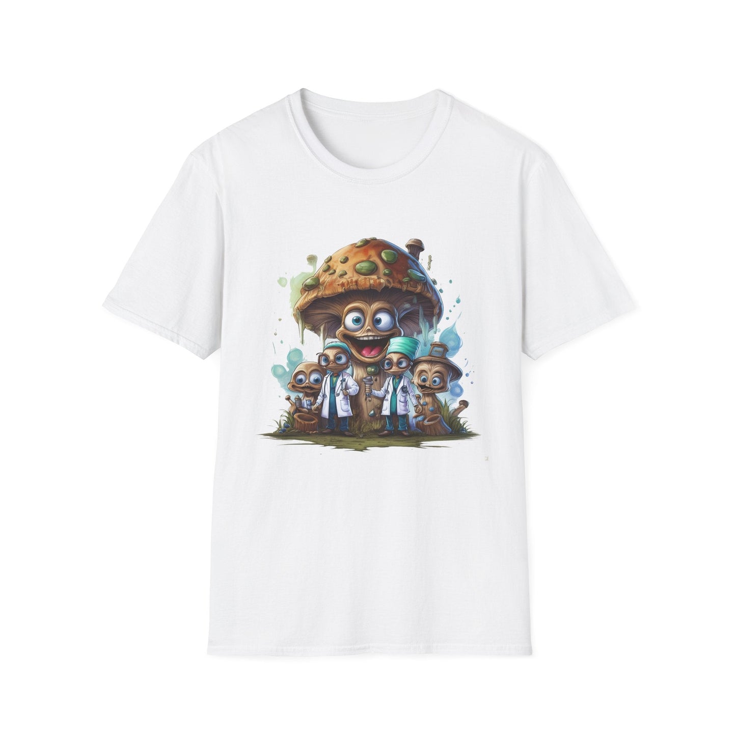 Mashroom Tee Shirt Unisex Funny Mushroom Design Softstyle 64000 Cotton Graphic Tee