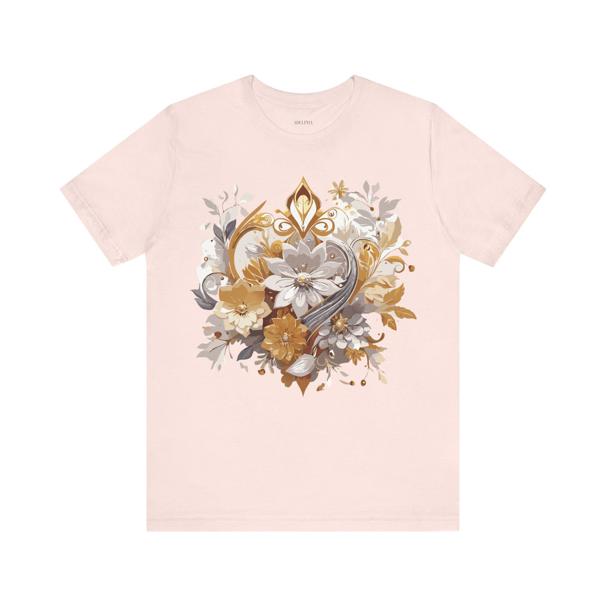 Jewelry Graphic Unisex Cotton Bella+Canvas Tee with Gemstones Art Design m29