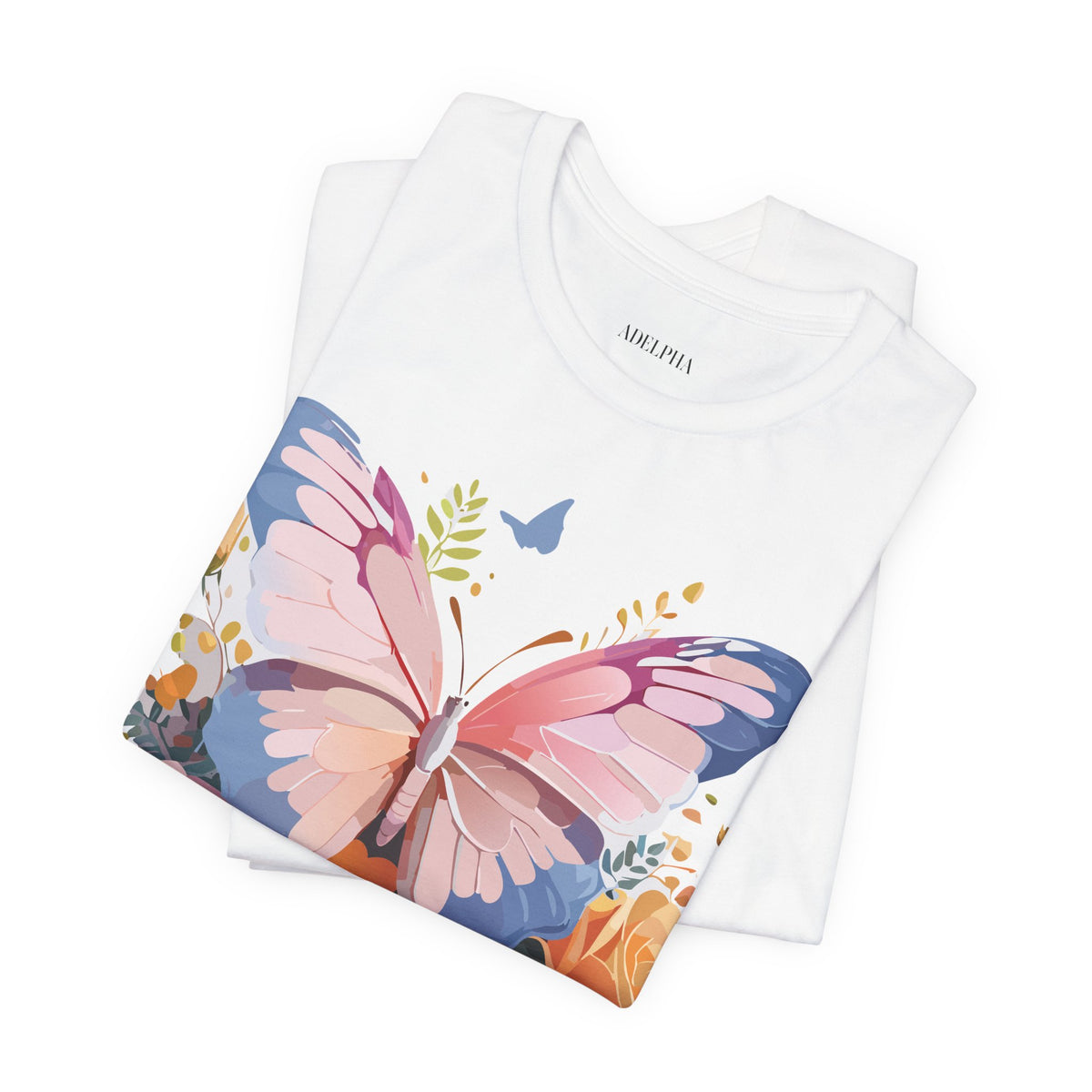 Butterfly Graphic Unisex Cotton Bella+Canvas Tee with Art Design n27
