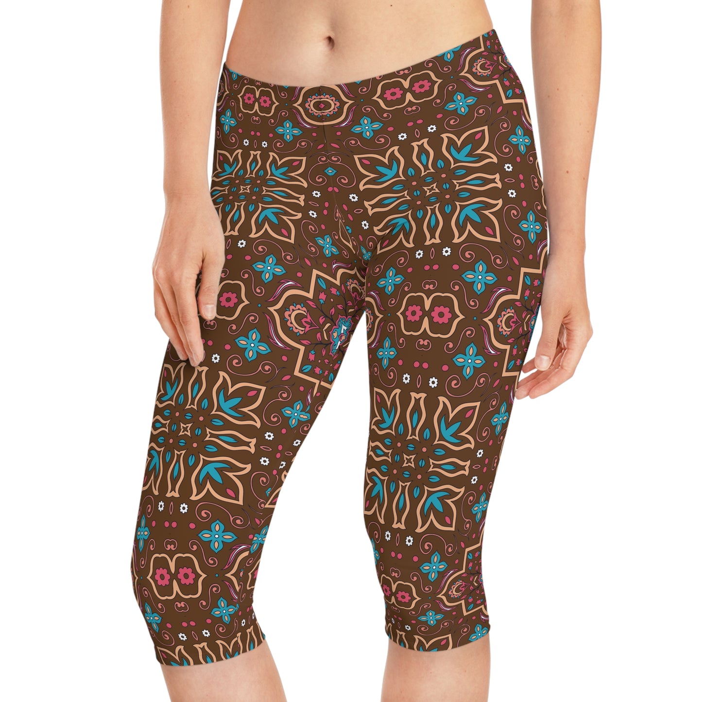 Leggings capri con estampado tradicional