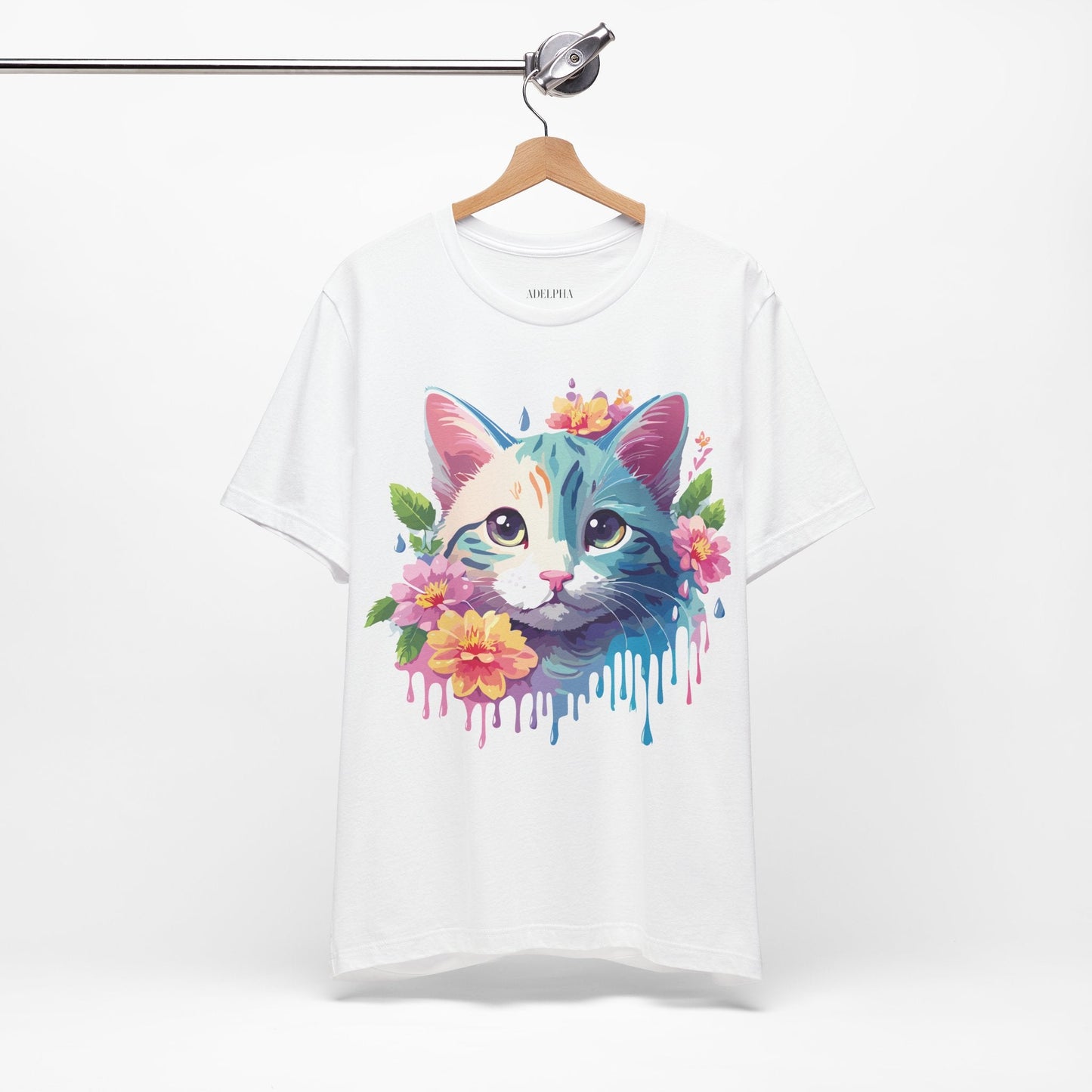 Cat Graphic Tee Unisex Shirt Adelpha Vintage Inspired Short Sleeve