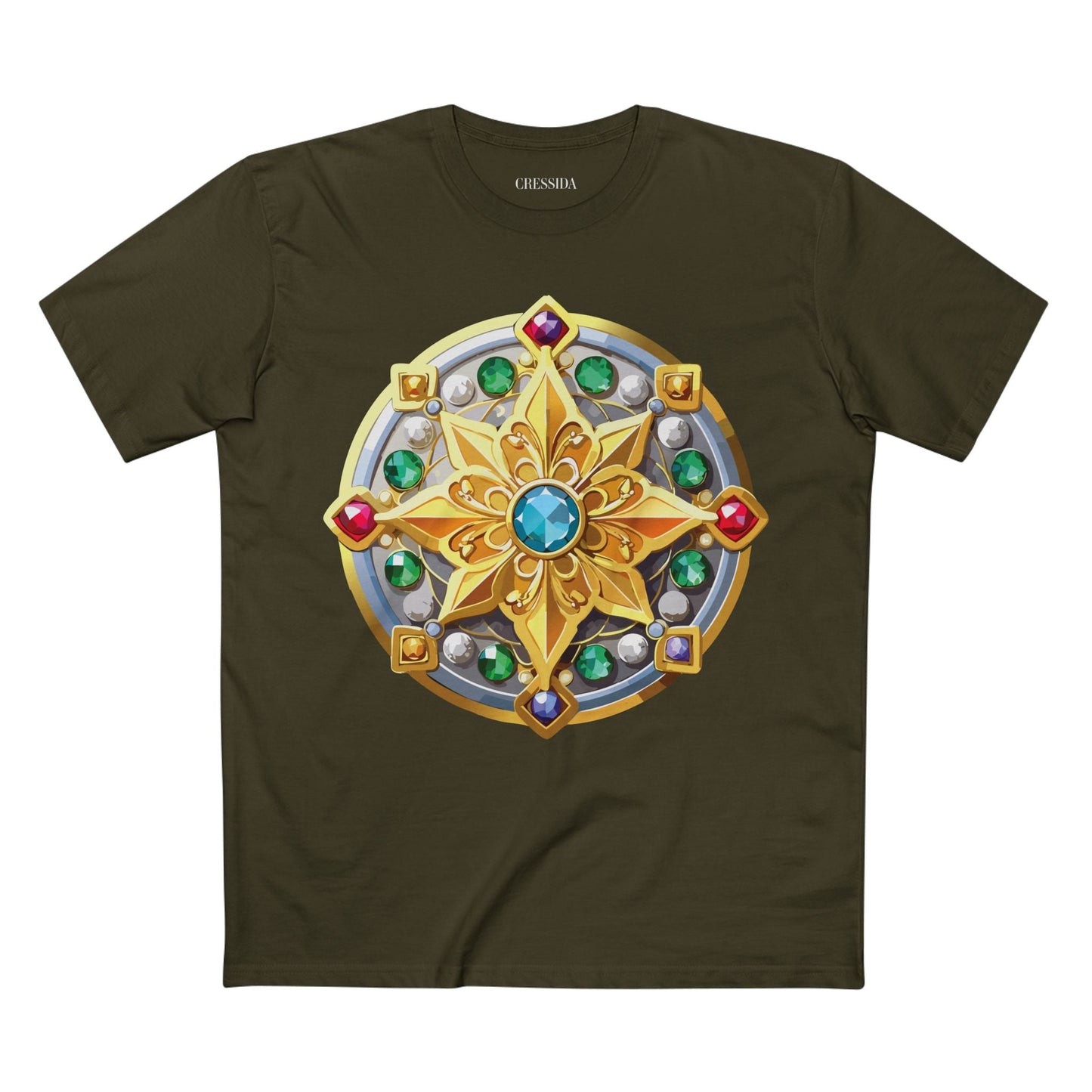 Medallion Graphic T-Shirt Unisex 100 Cotton With Gold Art Design Medal Tee 1