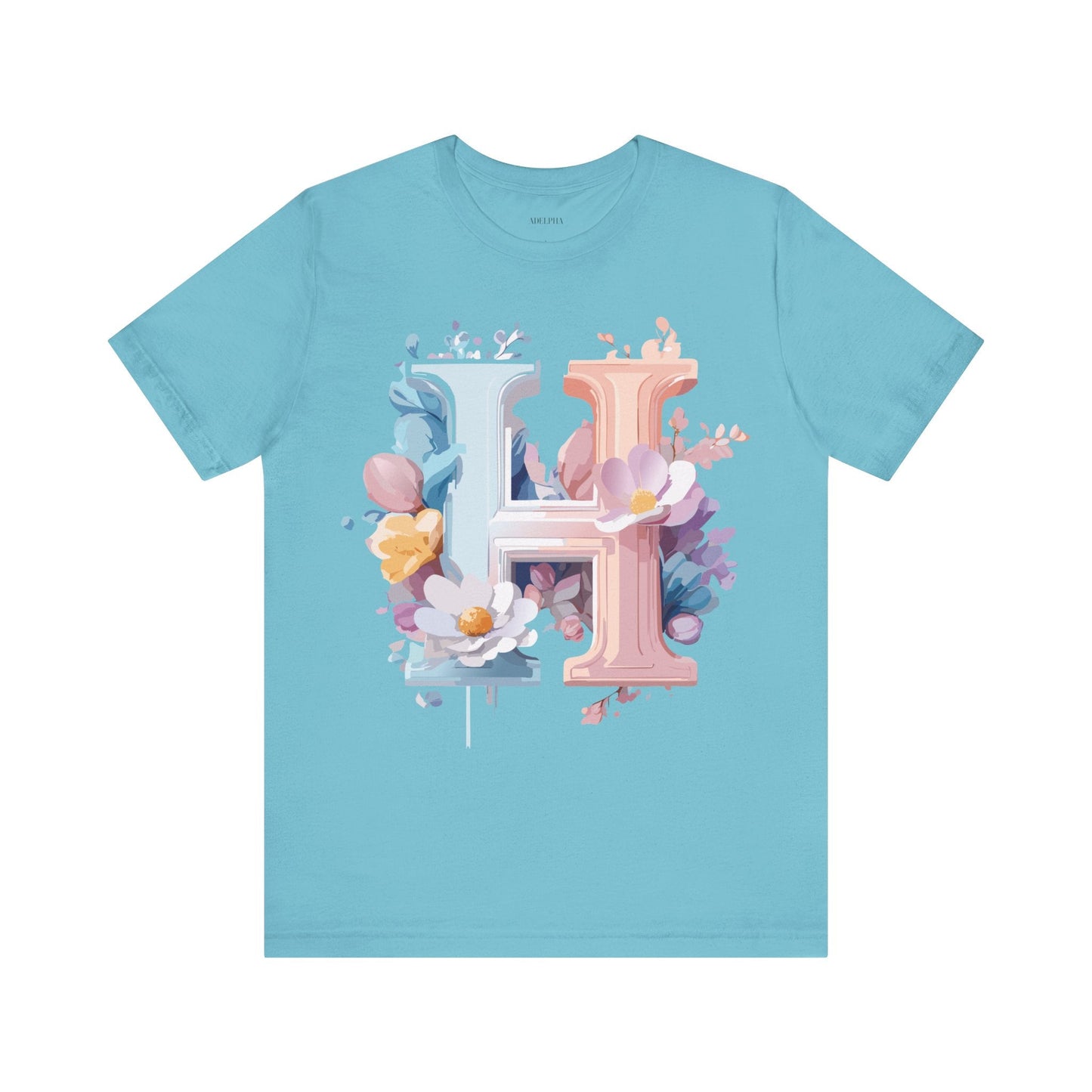 Adelpha Letter H Shirt Unisex Graphic Tee Vintage Inspired Art Design Short Sleeve