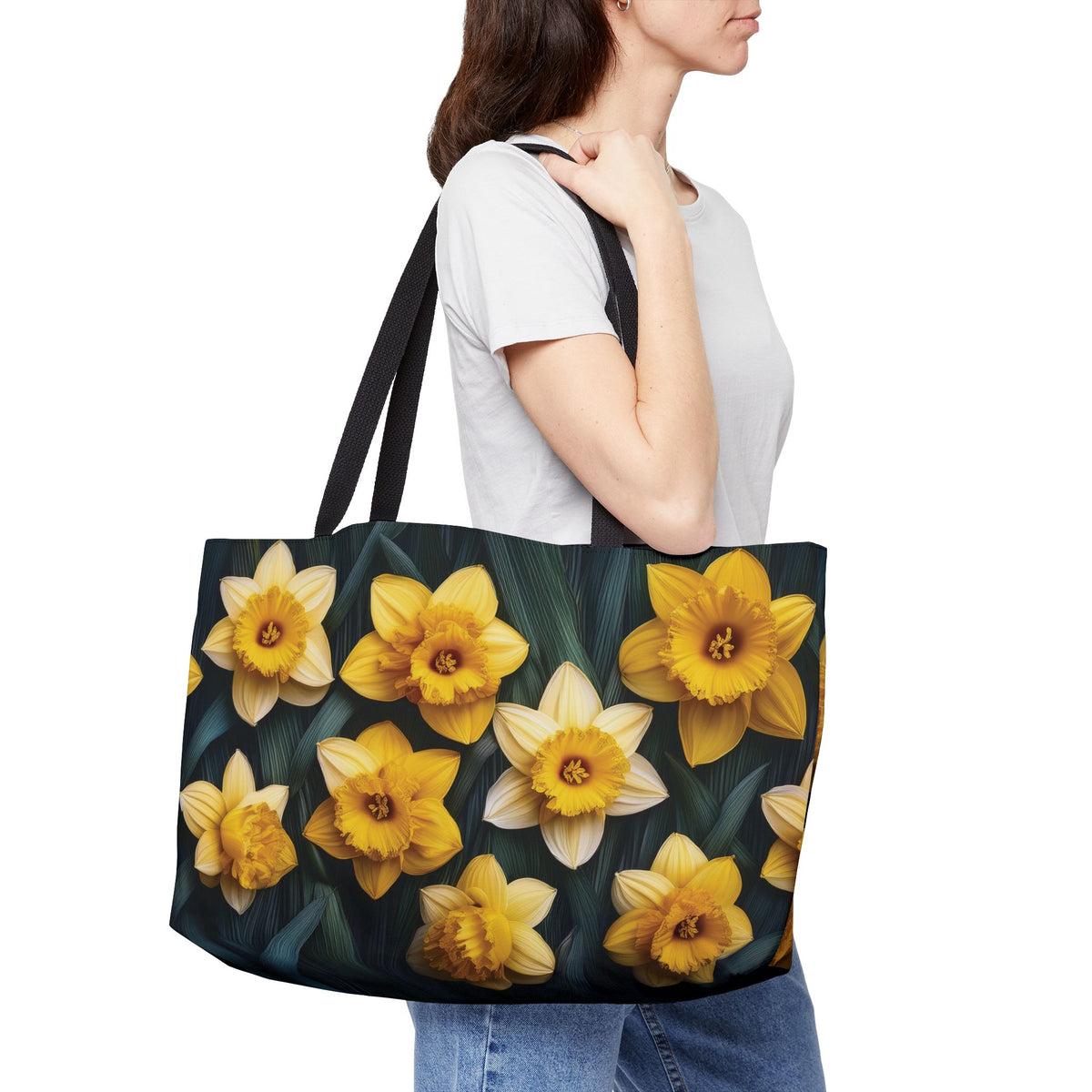 Floral Print Poly Canvas Weekender Bag 5
