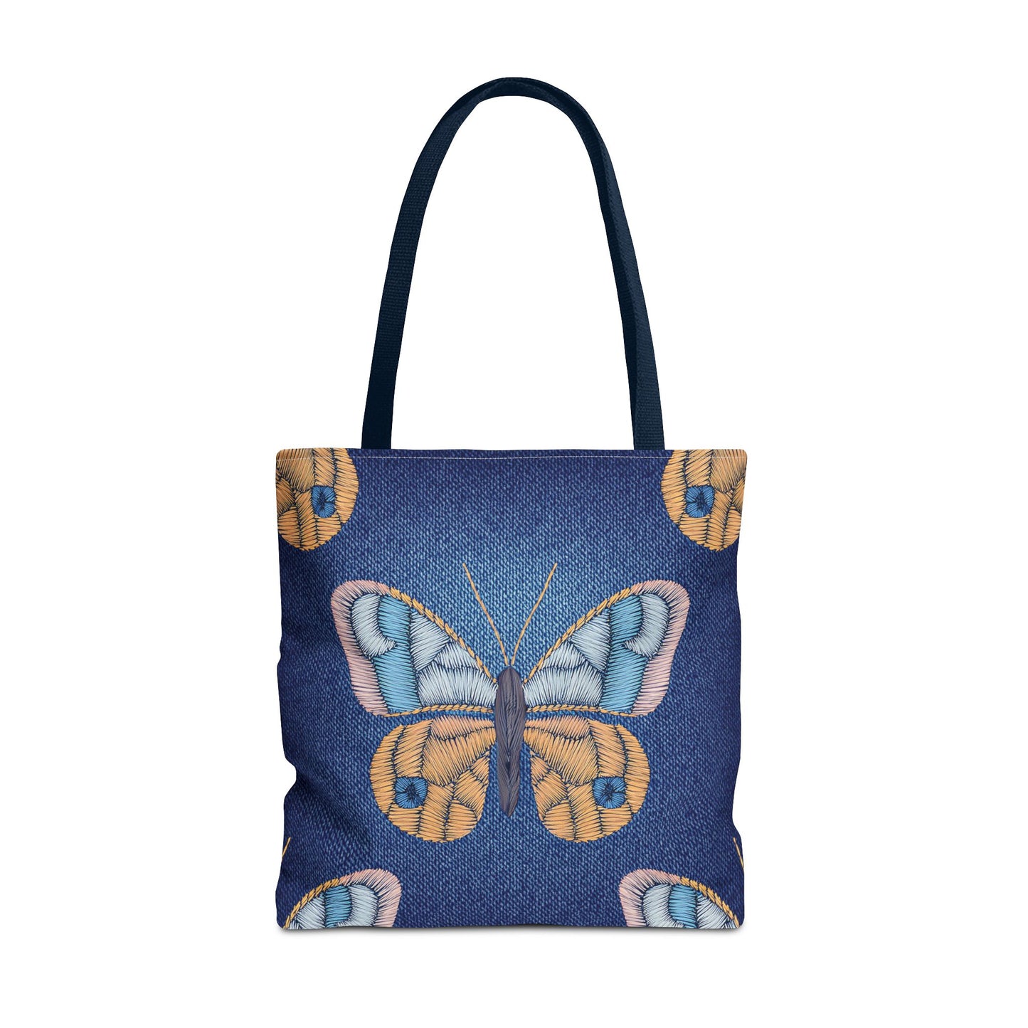 Denim Fabric Imitation Print Unisex Canvas Bag Poly Spun 3 Sizes Tote Bag 175