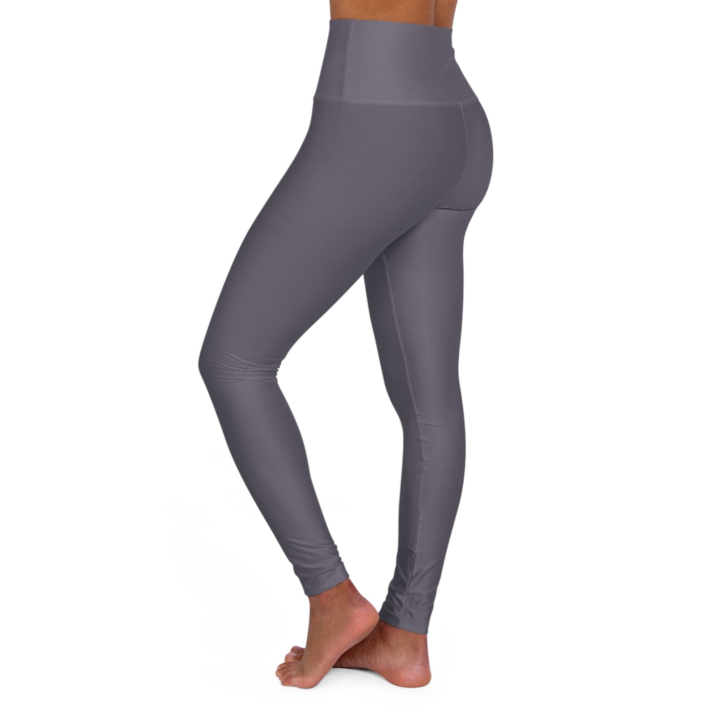 Foggy Purple Color High-Waist Yoga Leggings Women's Seamless Poly-Span Stretchy Pants XS-2XL