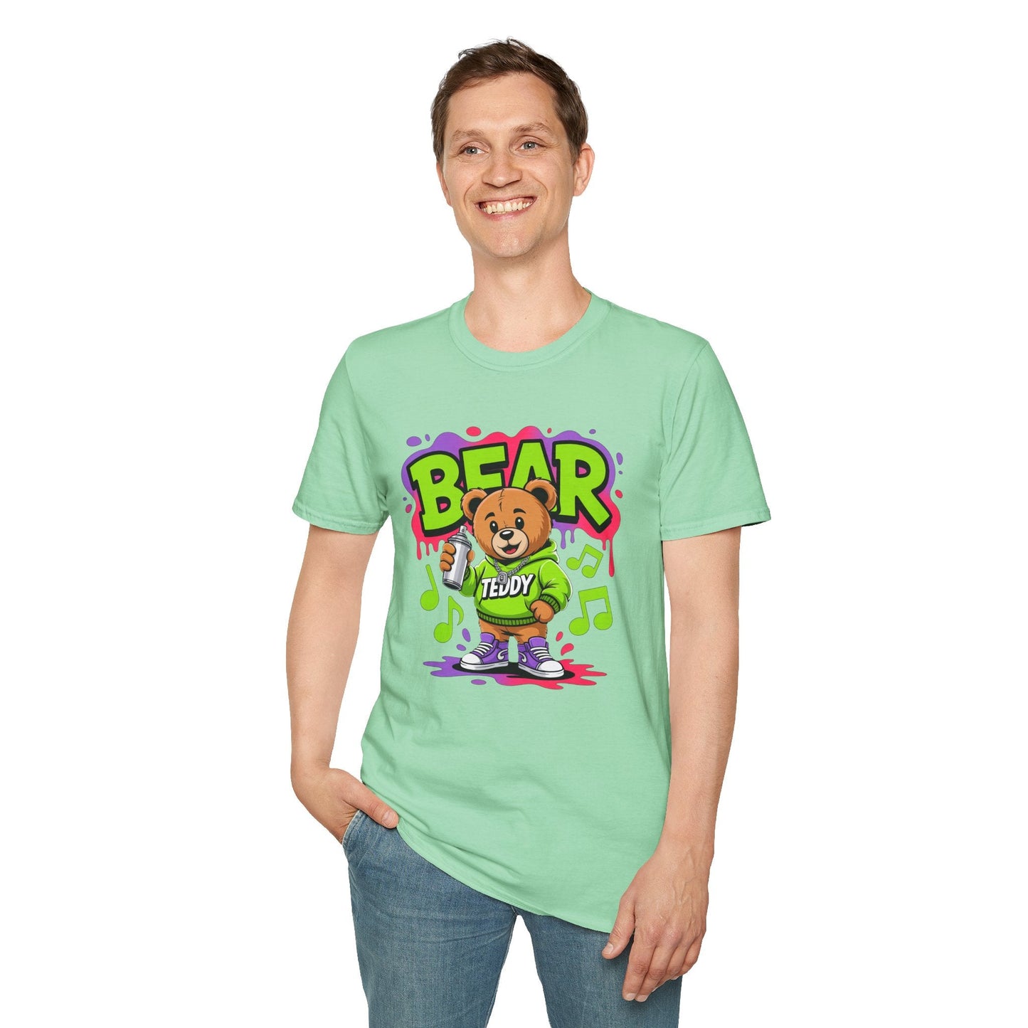 Funny Animal Cartoon T Shirt Unisex Softstyle Graphic Tee Gildan 64000 Animation Tee
