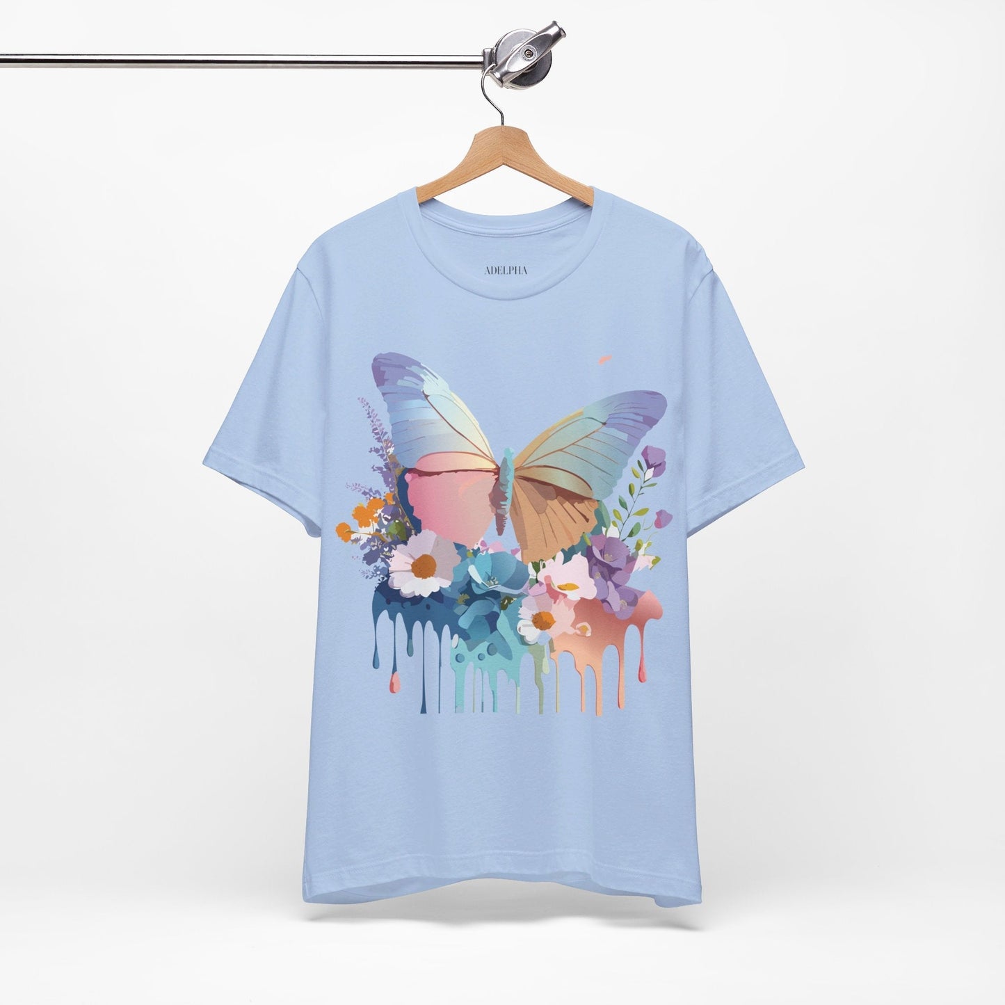 Butterfly Graphic Tee Unisex Vintage Inspired Art Design by Adelpha