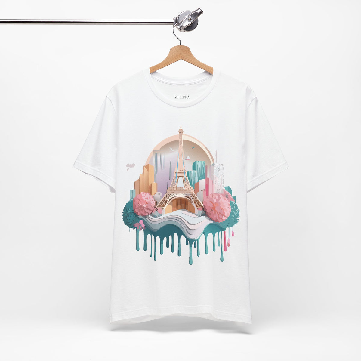 Paris Travel Tourist Graphic Design Unisex Bella+Canvas Cotton T-Shirt e322