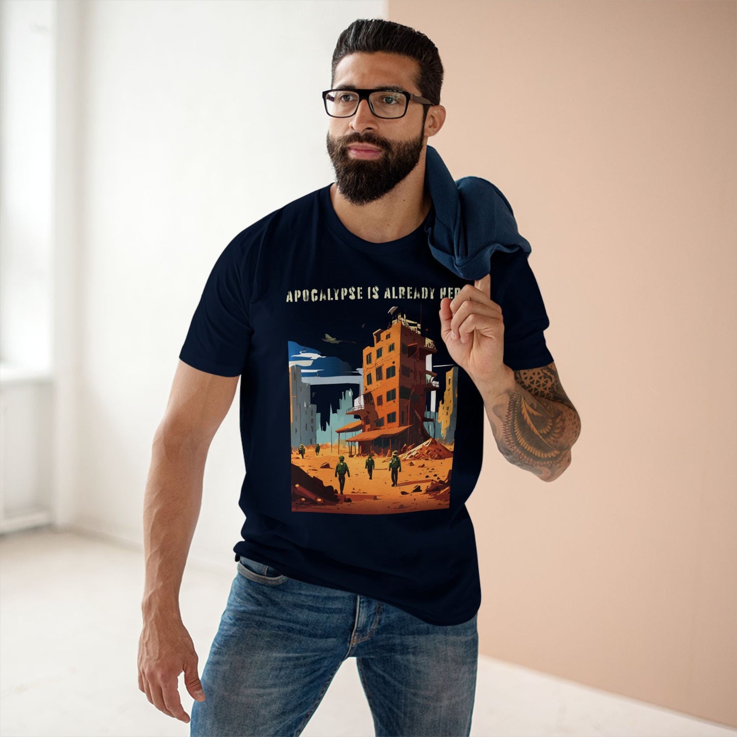 Cataclysm Doomsday Shirt Unisex Premium Cotton Tee With Original Art By Retro2Nova