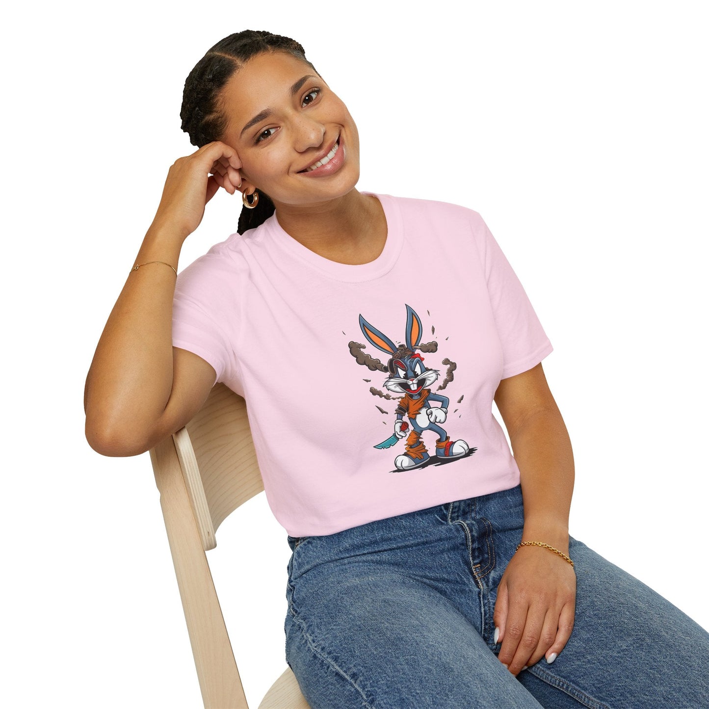 Bugs Bunny T Shirt Unisex Cartoon Tee Gildan Softstyle 64000 Comfortable Graphic Tee Classic