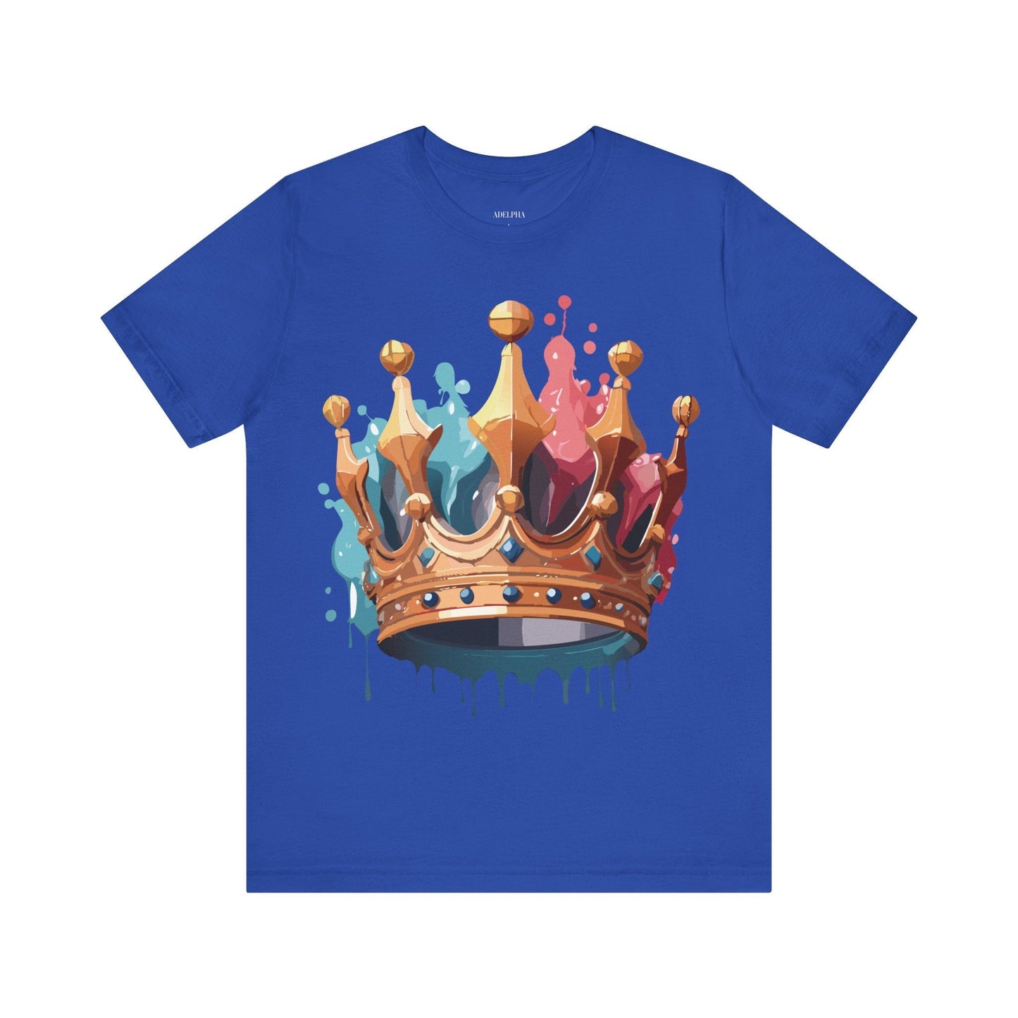 Adelpha Graphic Tee Crown Shirt Unisex Vintage Artwork Premium Casual Everyday Wear T Shirt
