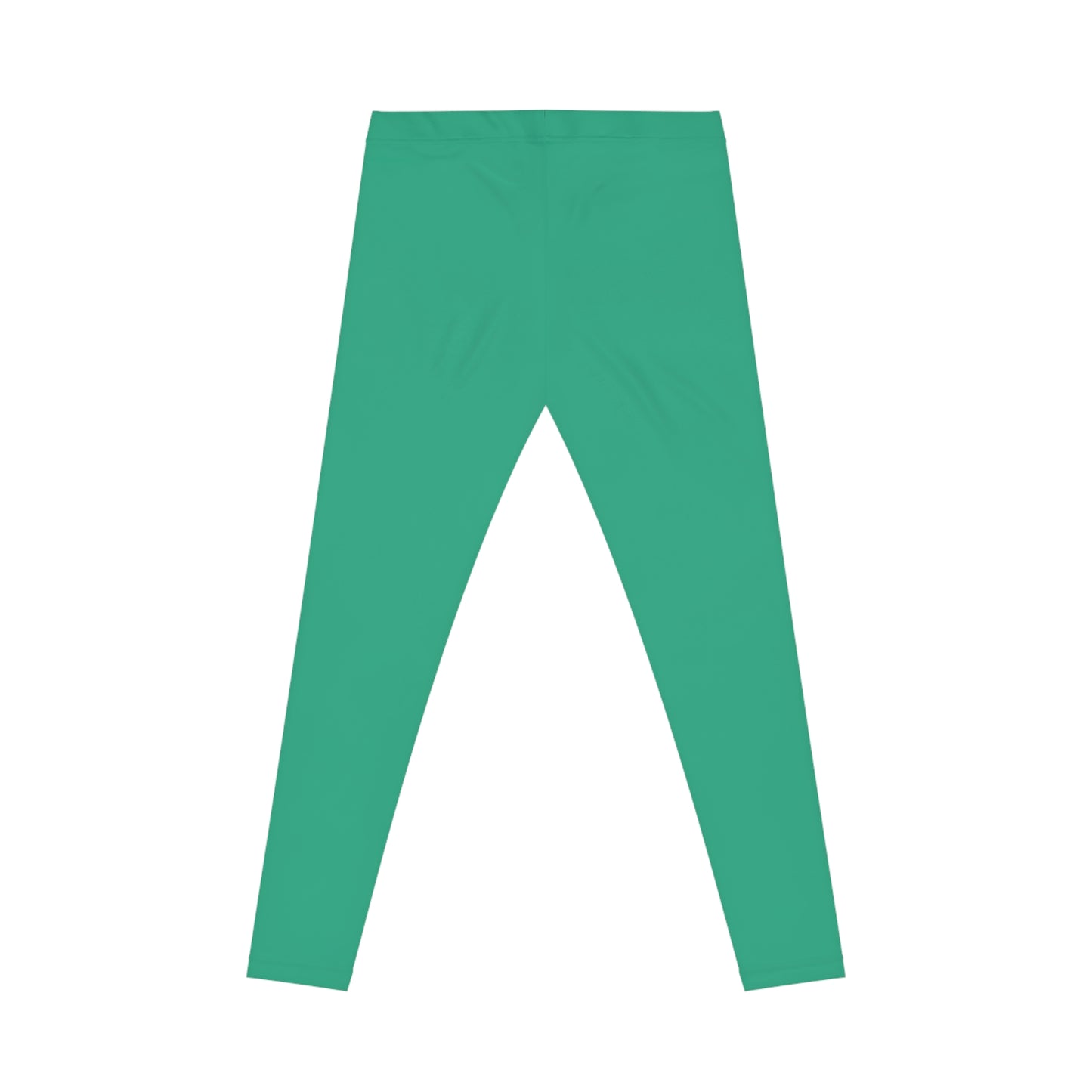 Seaweed Green Color Women's Poly-Span Casual Leggings XS-2XL
