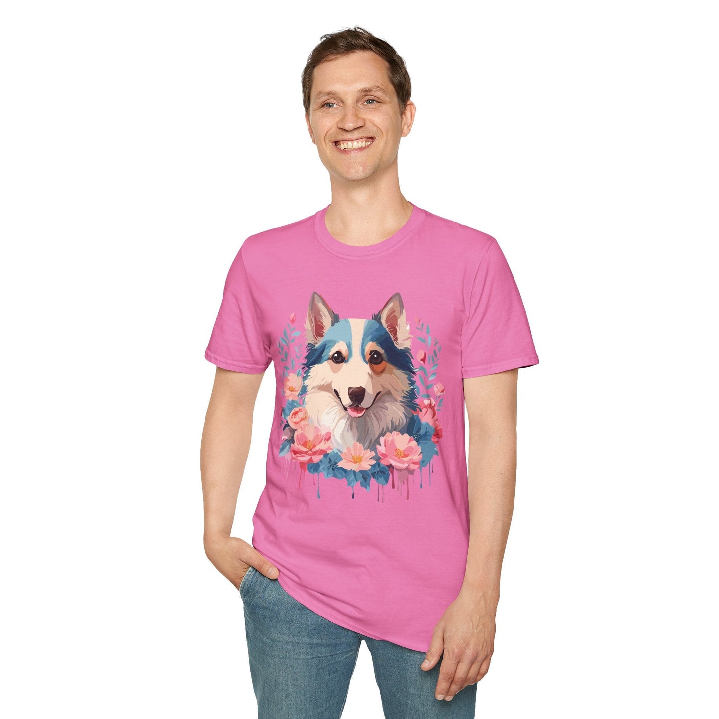 Dog Shirt Unisex Animal Tee Softstyle Cotton Lightweight Breathable