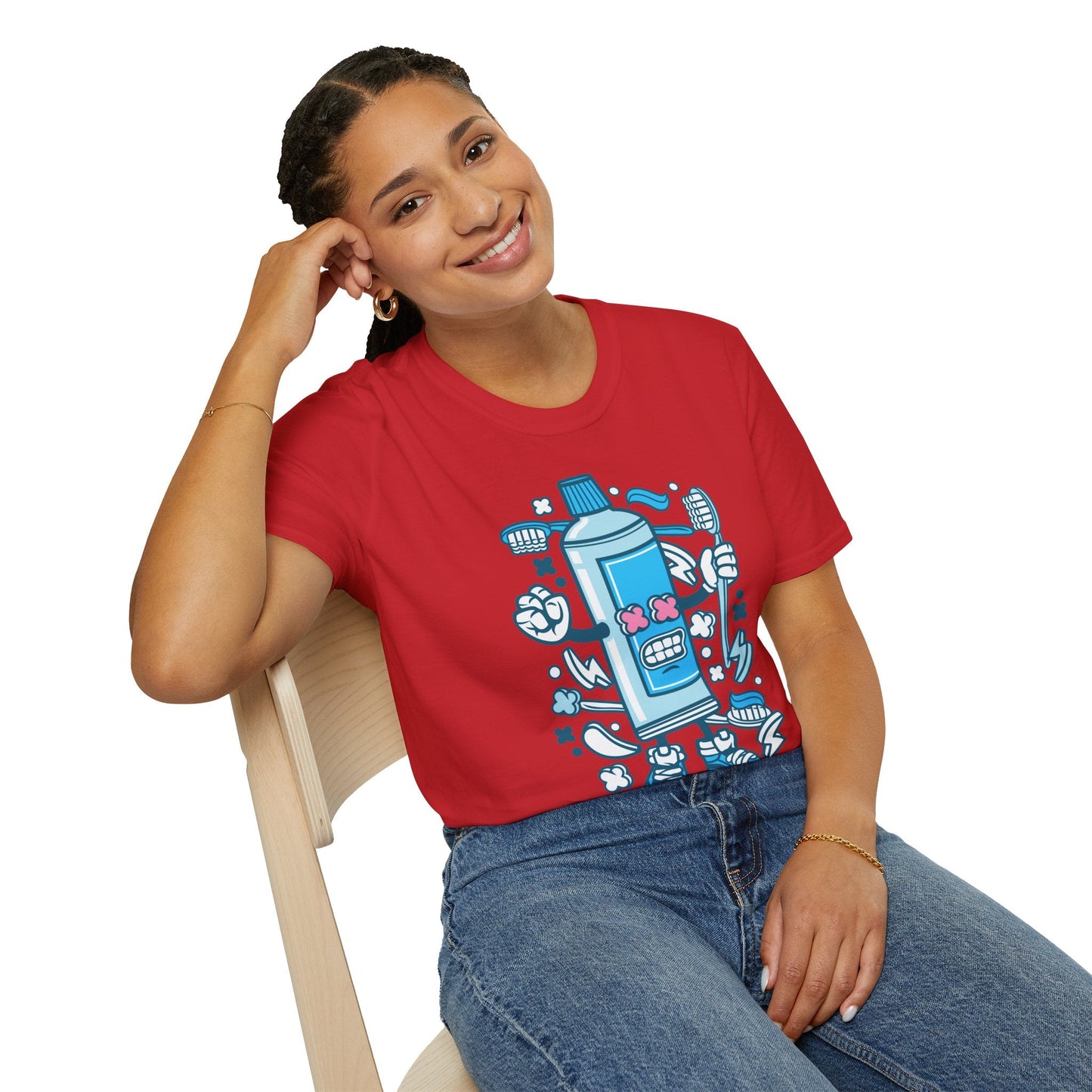 Cartoon Animation T Shirt Unisex Gildan Softstyle 64000 Tee With Fun Art Design Artwork