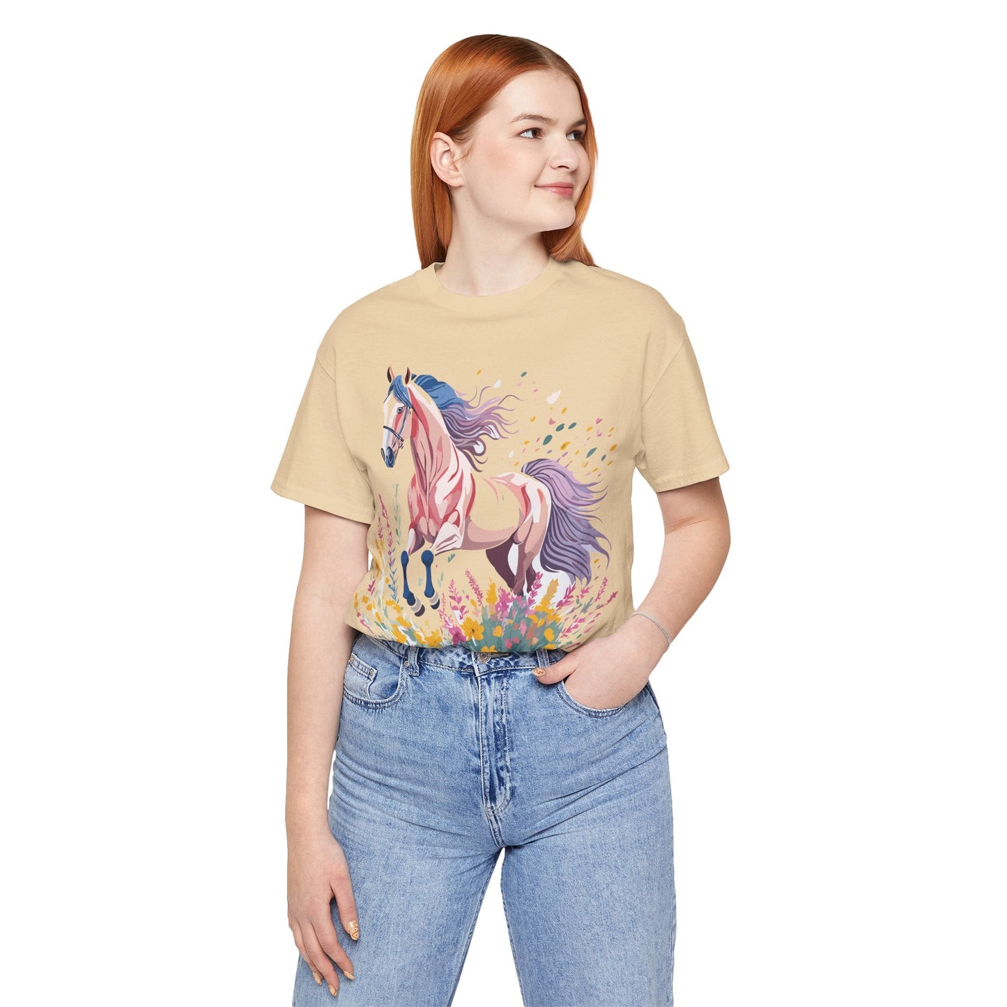 Horse Graphic Unisex 100 Cotton Vintage Animal Art T-Shirt 7