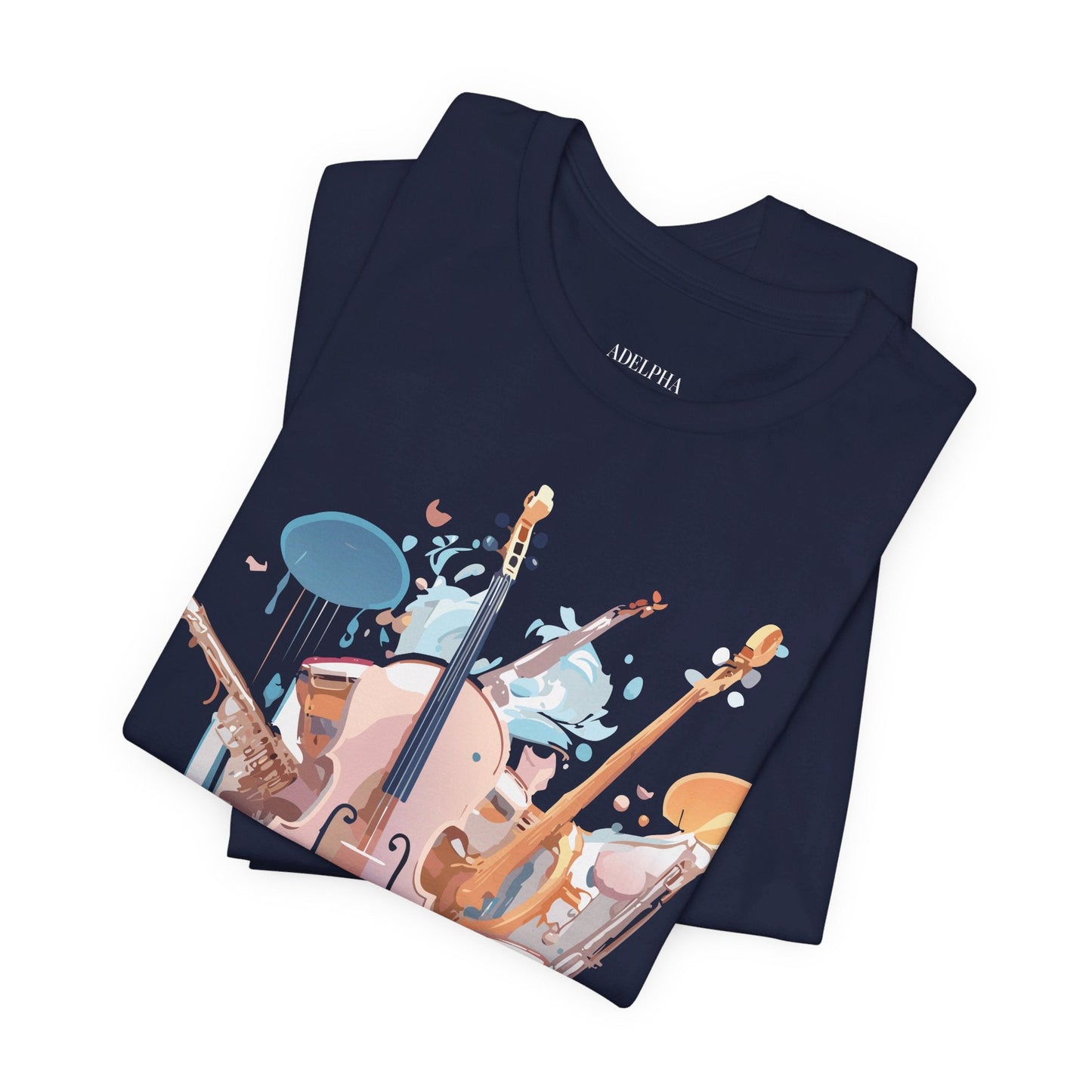 Music Graphic Unisex 100 Cotton Vintage Art with Musical Elements Tee 81