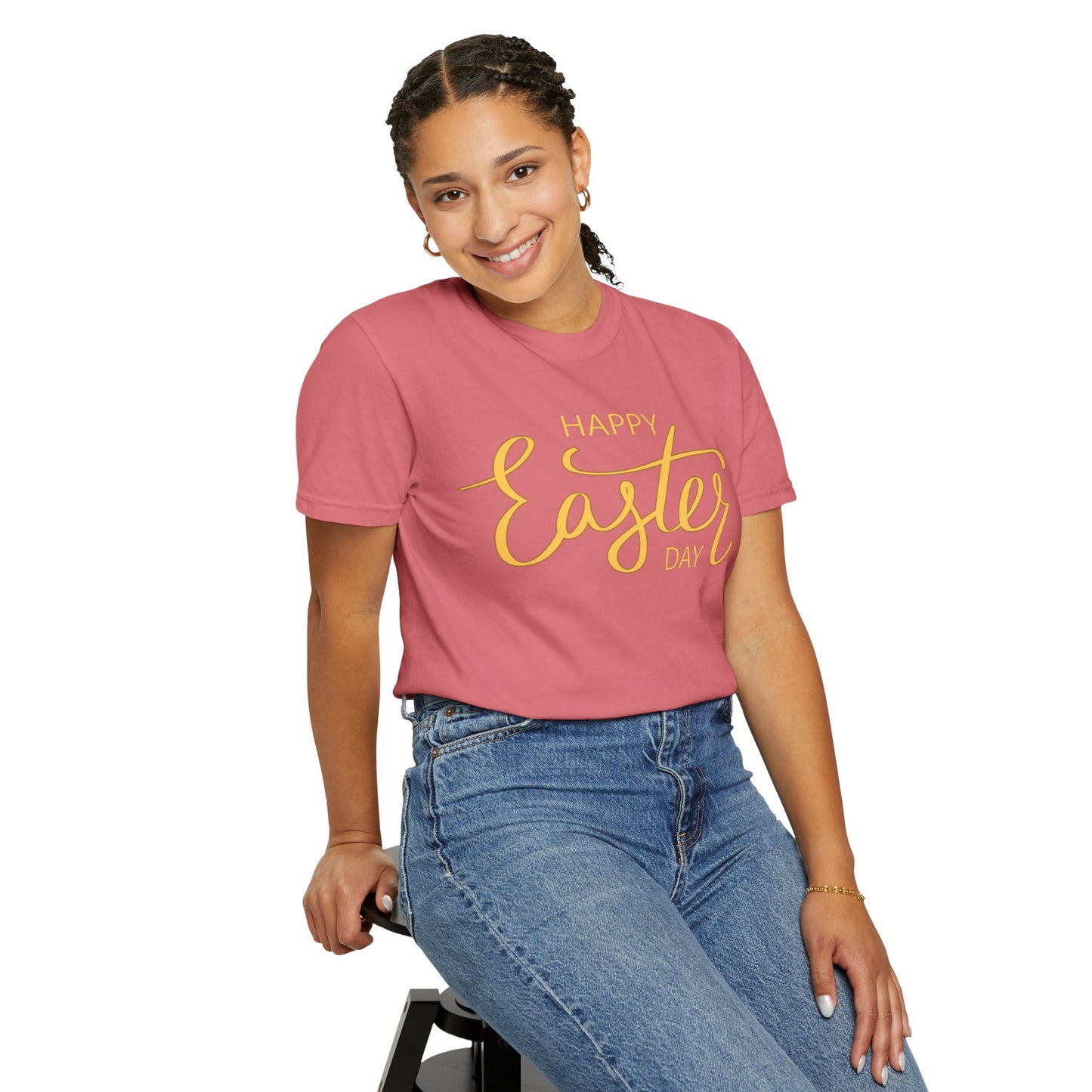 Happy Easter Day T-Shirt, Tee Shirt with Easter Signature, T Shirt with Easter Prints, Tee Shirt with Easter Design