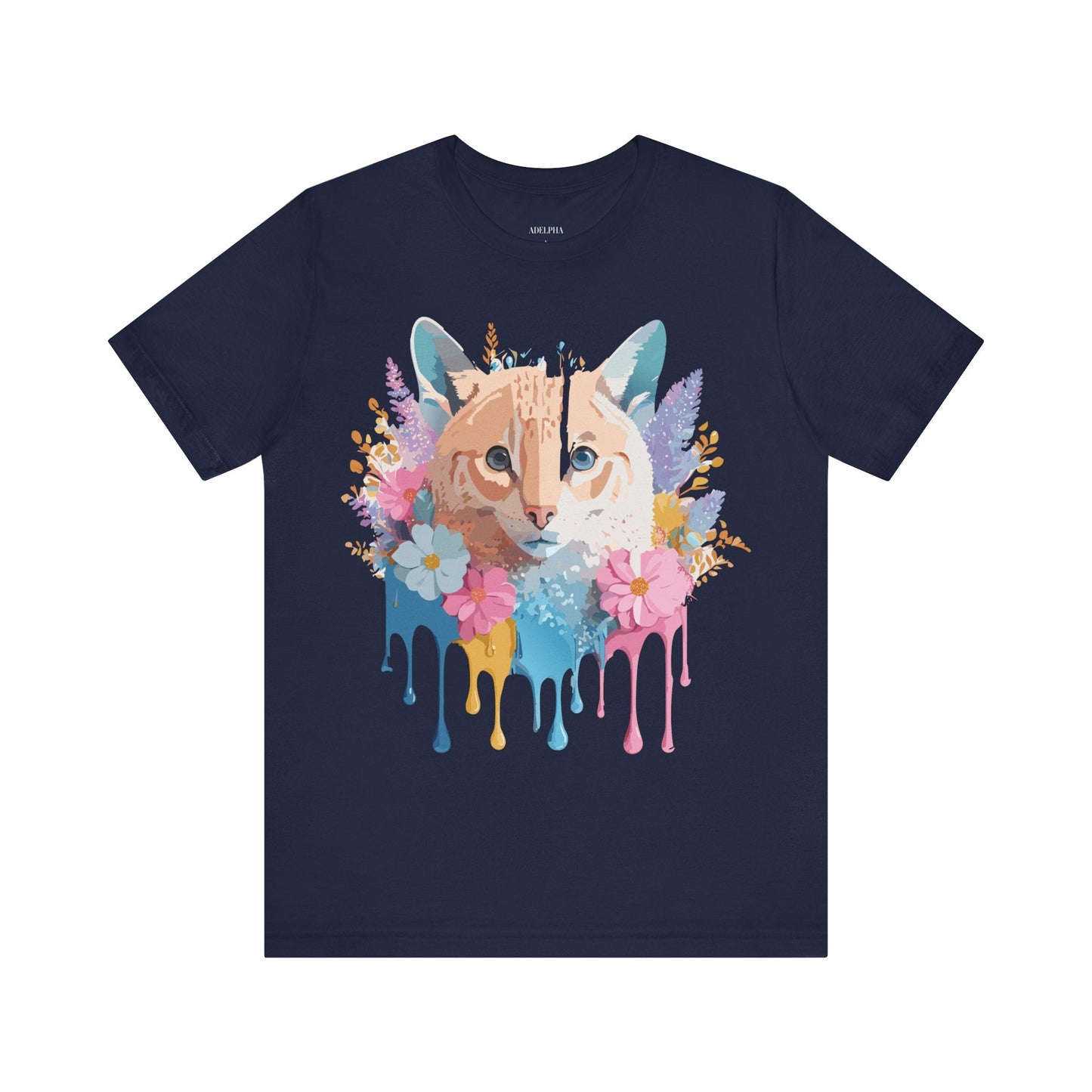 Cat Graphic Tee Unisex Vintage Art Design Adelpha Premium Comfort