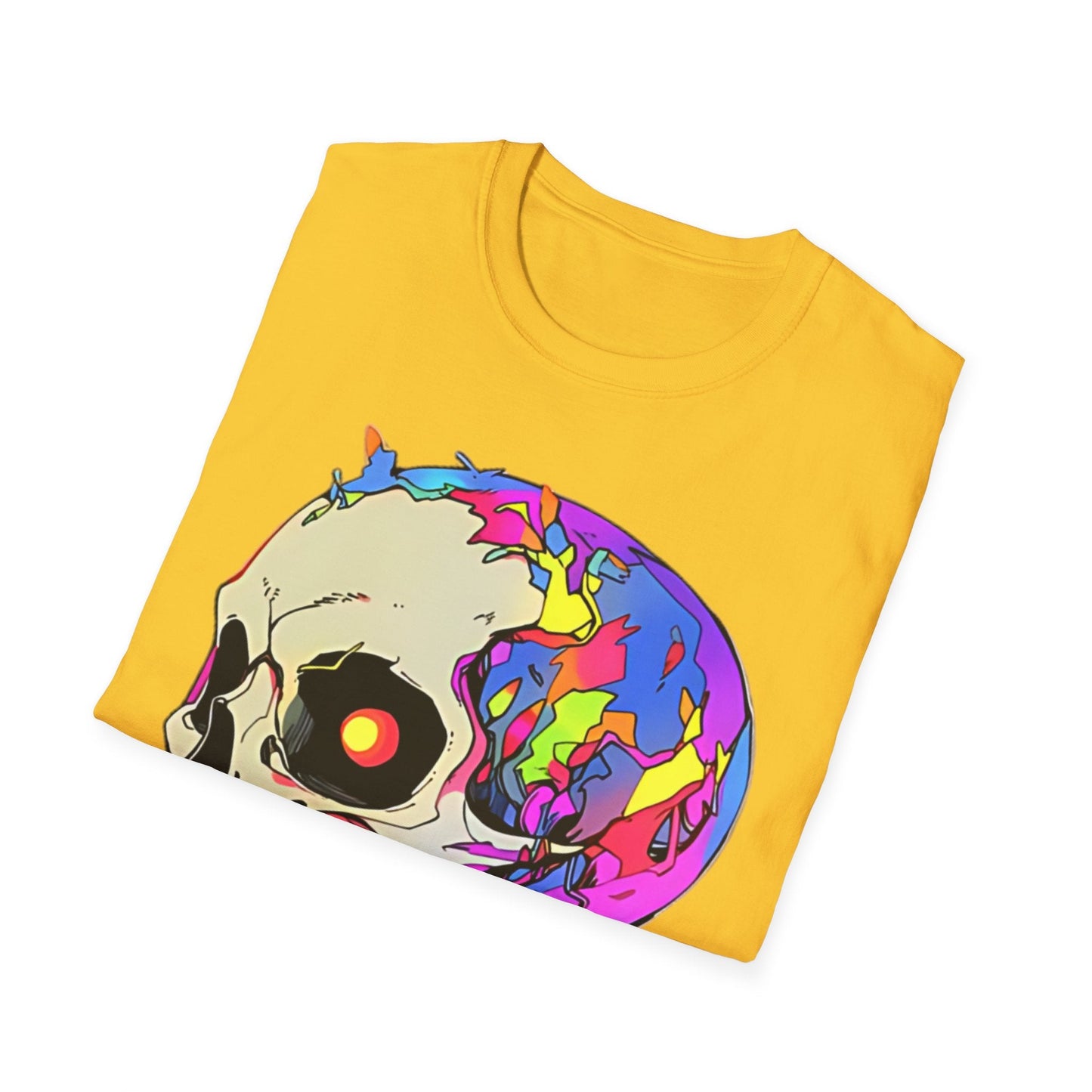 Skull Tee Shirt Unisex Skeleton Shirt Gildan Softstyle 64000 Short Sleeve Graphic Design