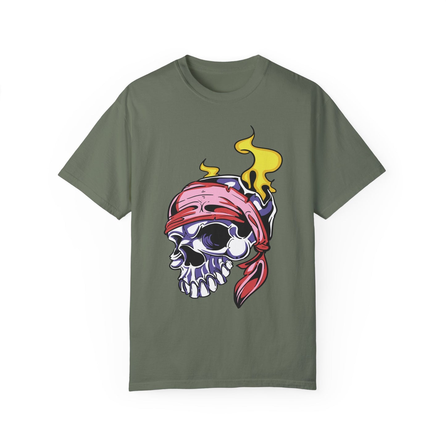 Unisex Cotton Tee Shirt with Skull