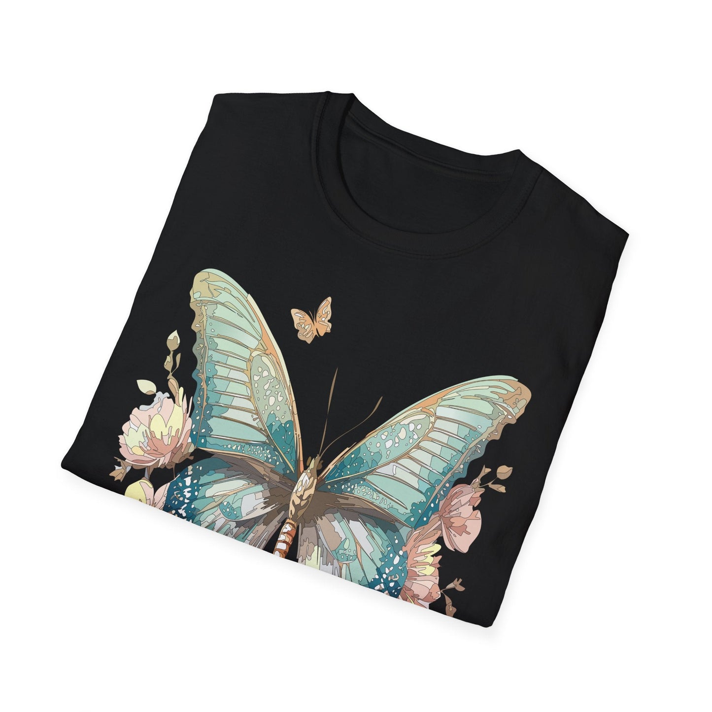 Butterfly Print Unisex T Shirt Monarch Design Softstyle 64000 Gildan Cotton Tee Quality