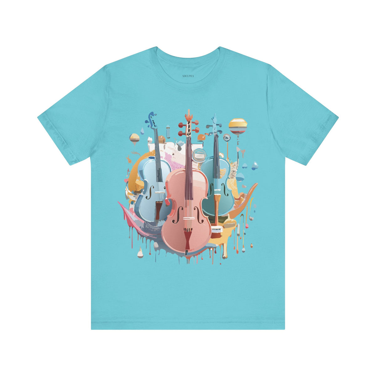 Music Graphic Unisex Cotton Bella+Canvas Tee with Art Design m138