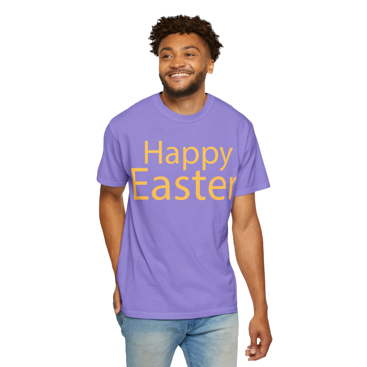 Happy Easter T-Shirt, Tee Shirt with Easter Signature, T Shirt with Easter Prints, Tee Shirt with Easter Design