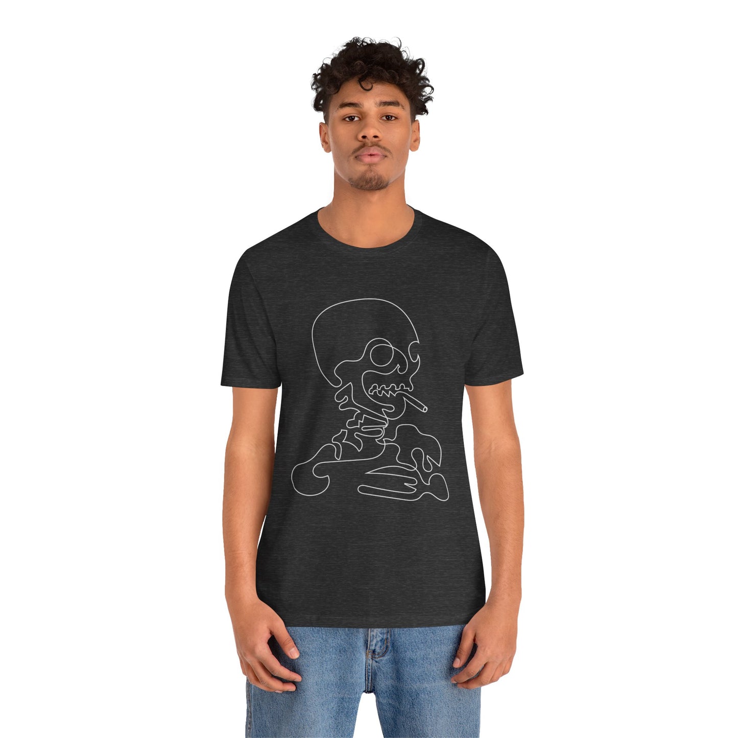 Unisex Cotton Tee Shirt with Skull