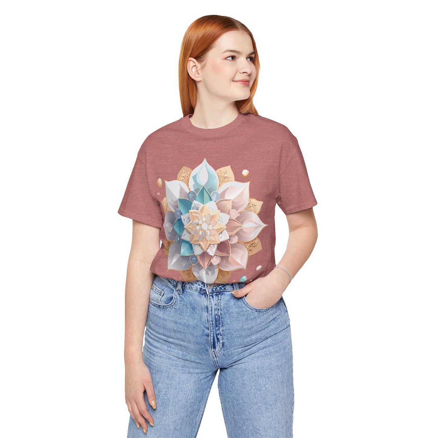 Adelpha Mandala Graphic Tee Unisex Jersey Short Sleeve Art Design Shirt Premium Comfort Wear