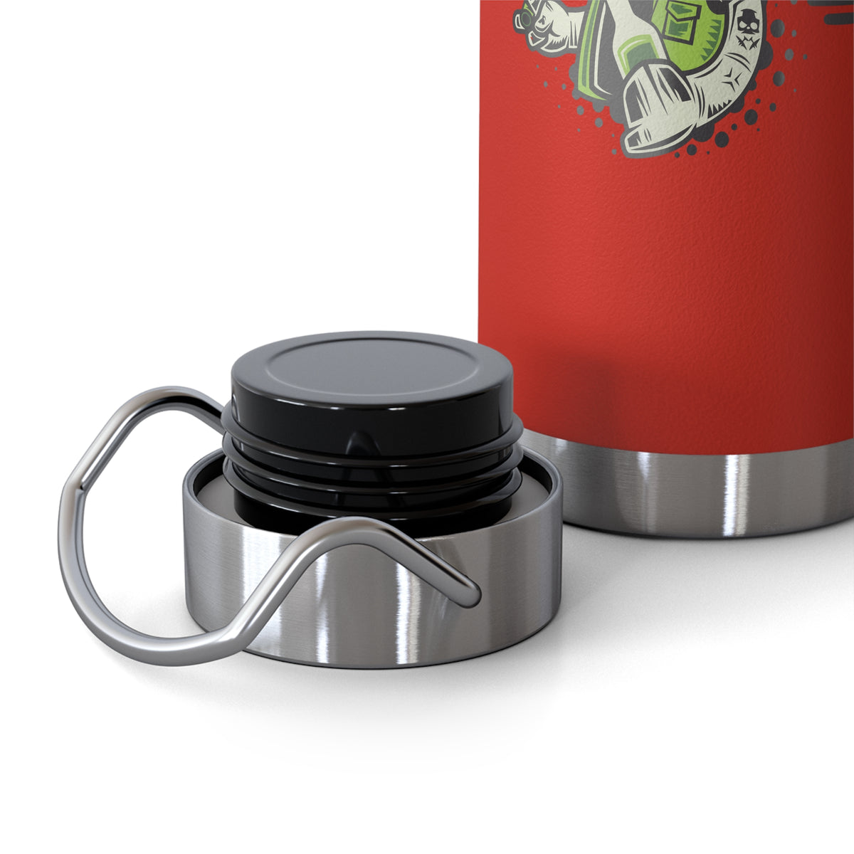 22oz Copper Insulated Water Bottle with Cartoon Design - CV80