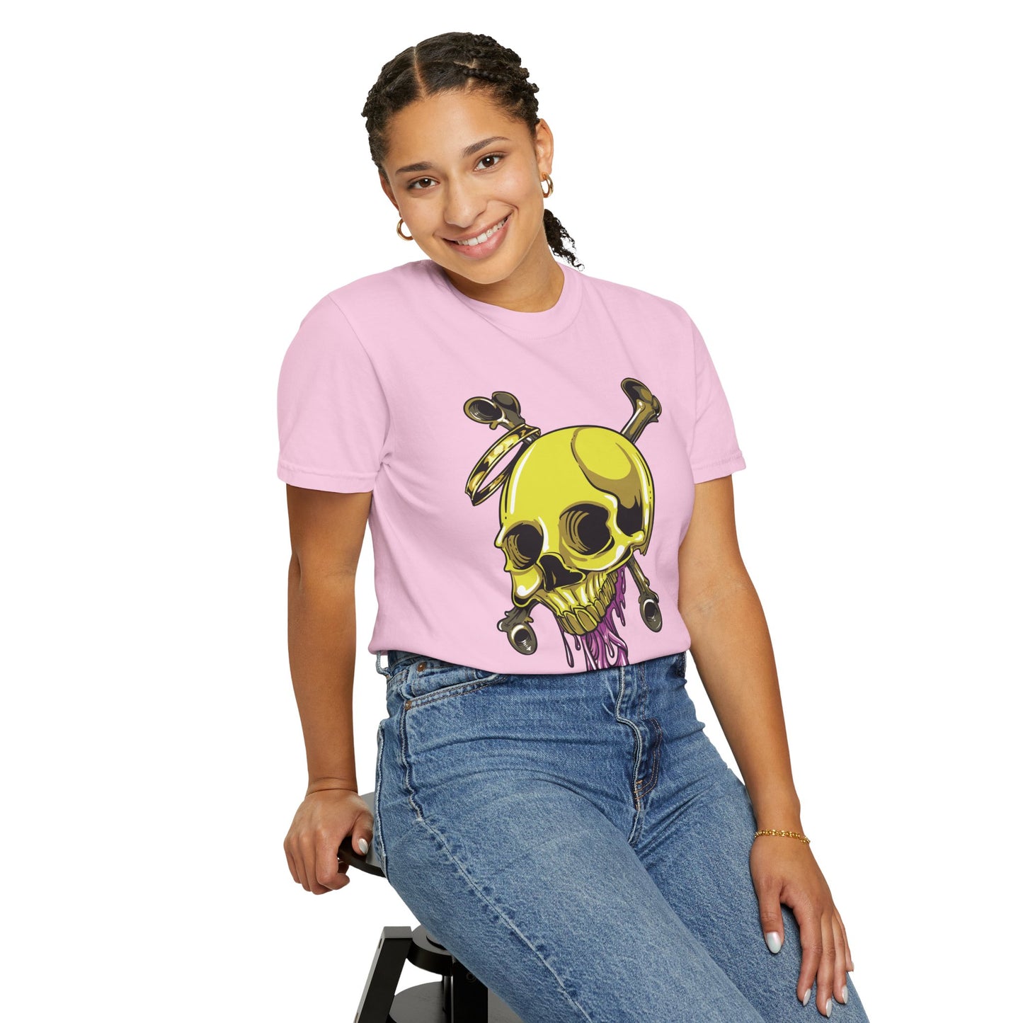 Unisex Cotton Tee Shirt with Skull