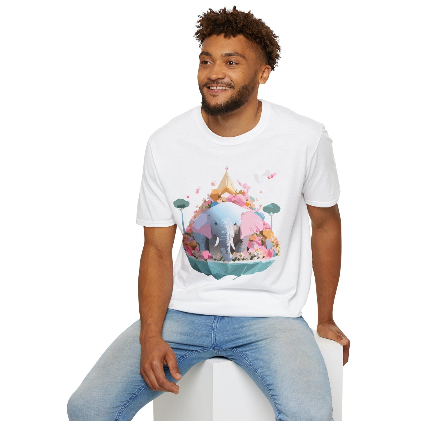 Elephant Graphic T Shirt For Animals Unisex Gildan Softstyle 64000 Cotton Tee Apparel