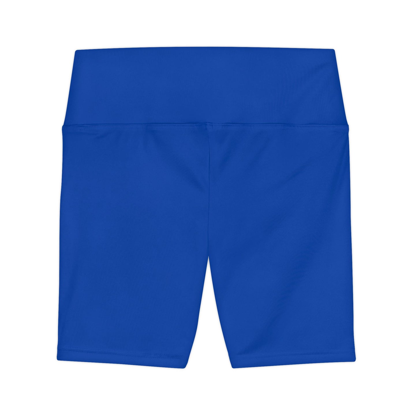 Cobalt Blue Women's Workout Shorts — Solid High-Waist Biker Shorts for Exercise & Everyday Wear