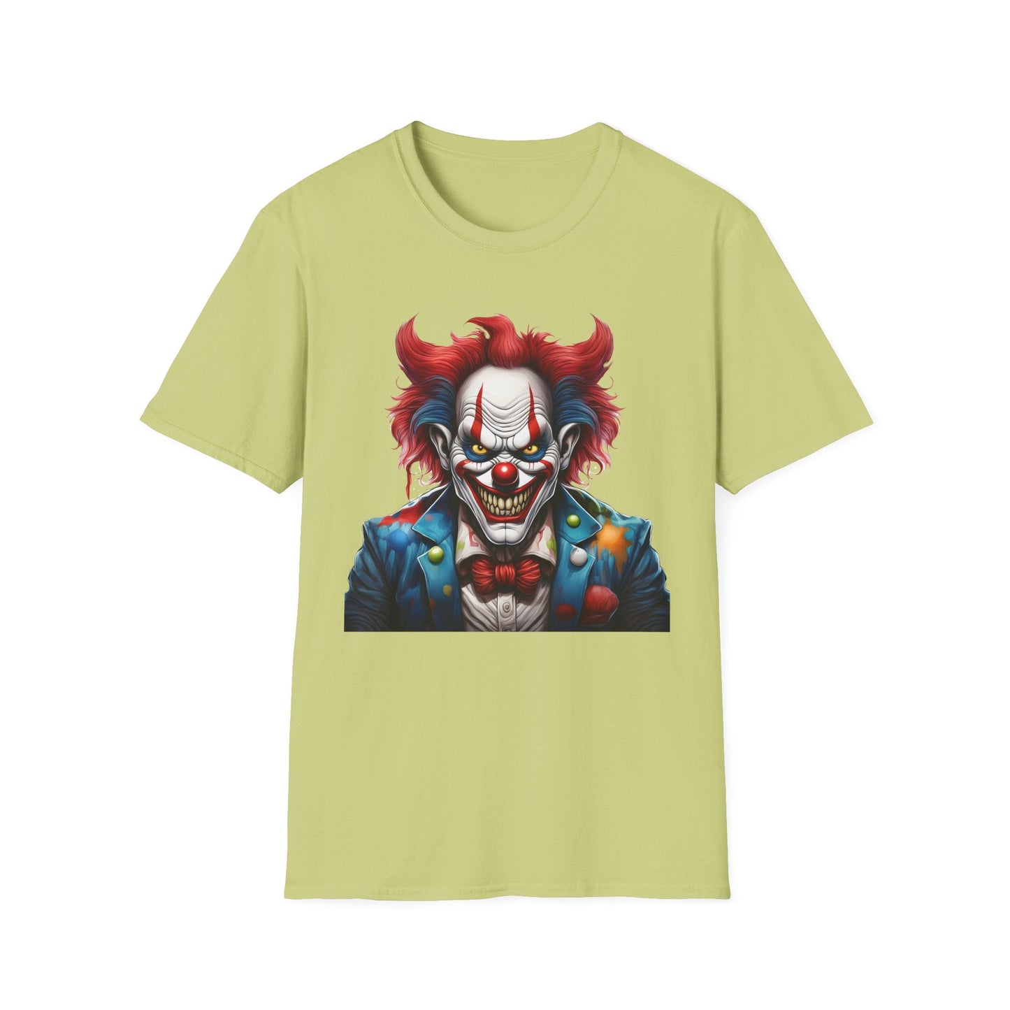 Unisex Clown Shirt With Funny Man Circus Print Tee Gildan Softstyle 64000 Classic Comfort Wear