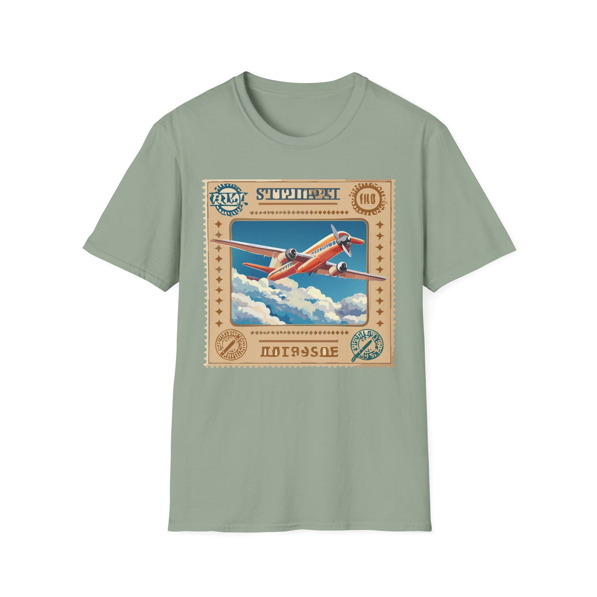 Vintage Airplane Poster T-Shirt | Retro Travel Plane Graphic