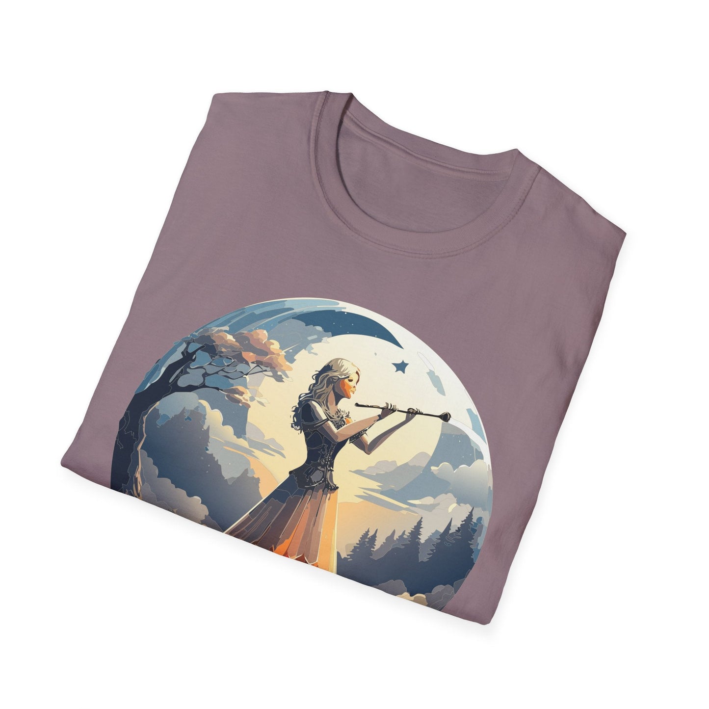 Unisex Softstyle Graphic T Shirt 100 Percent Ring Spun Cotton Art Design Tee For Women